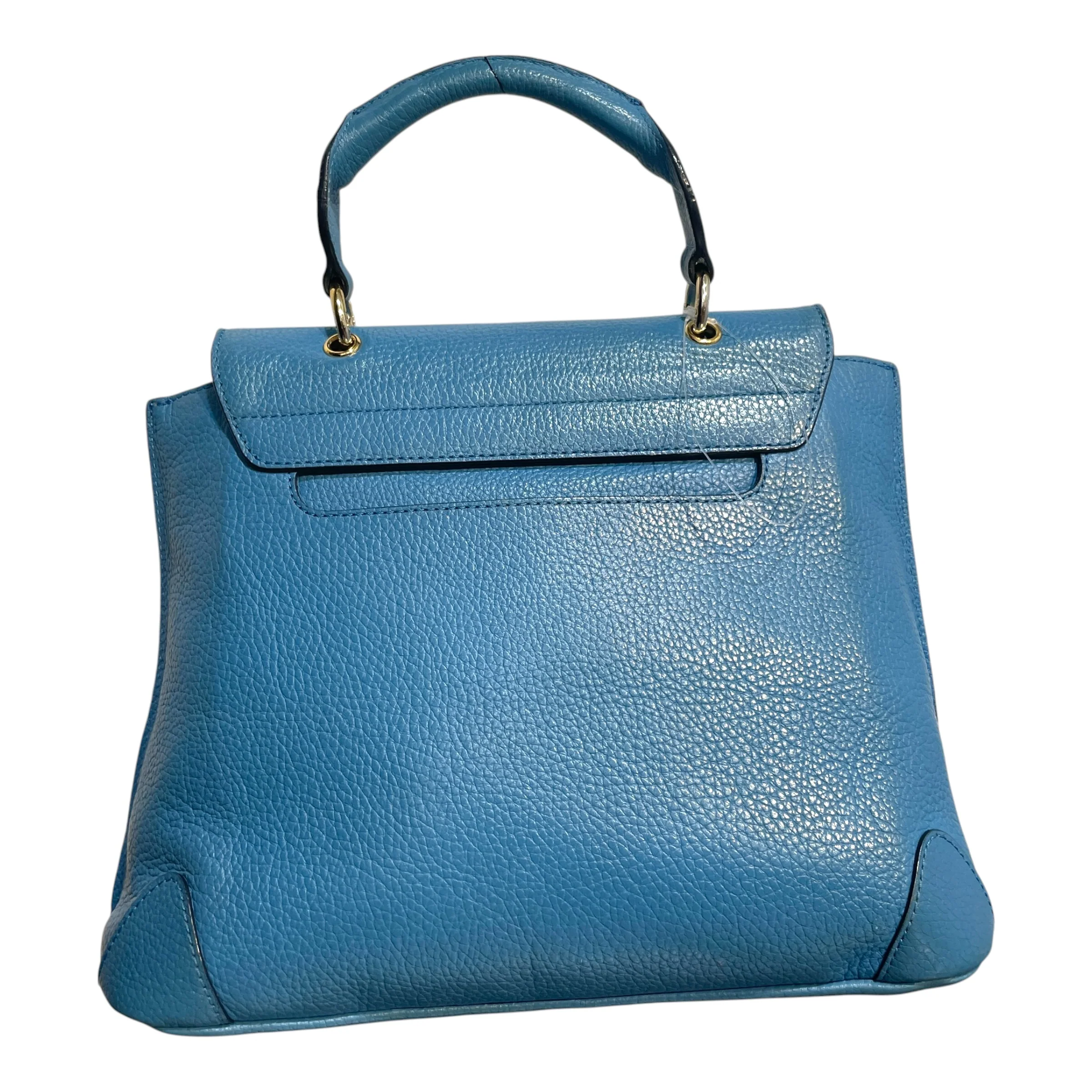 MCM/Clutch Bag/Leather/BLU/Leather handle bag Baby blue