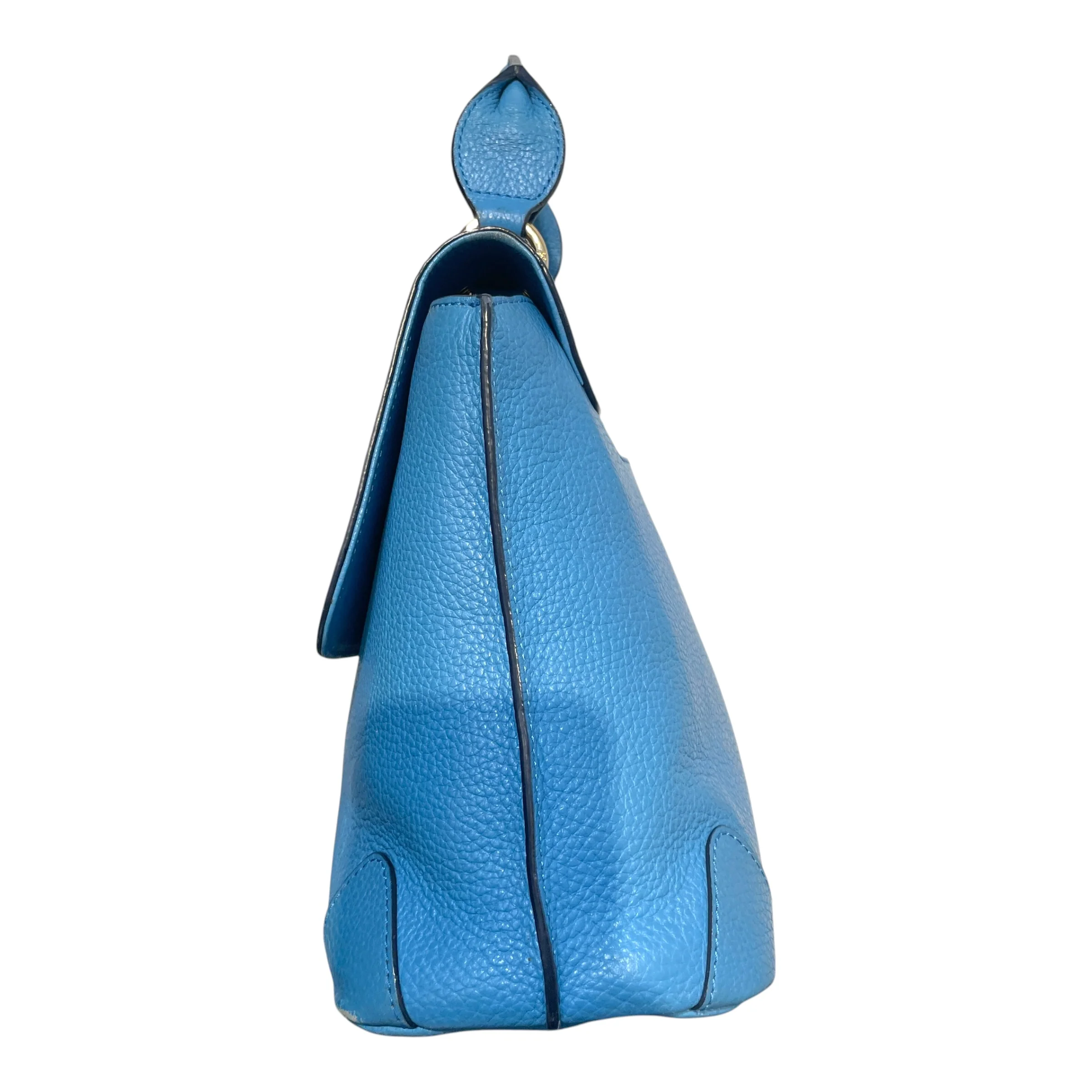 MCM/Clutch Bag/Leather/BLU/Leather handle bag Baby blue