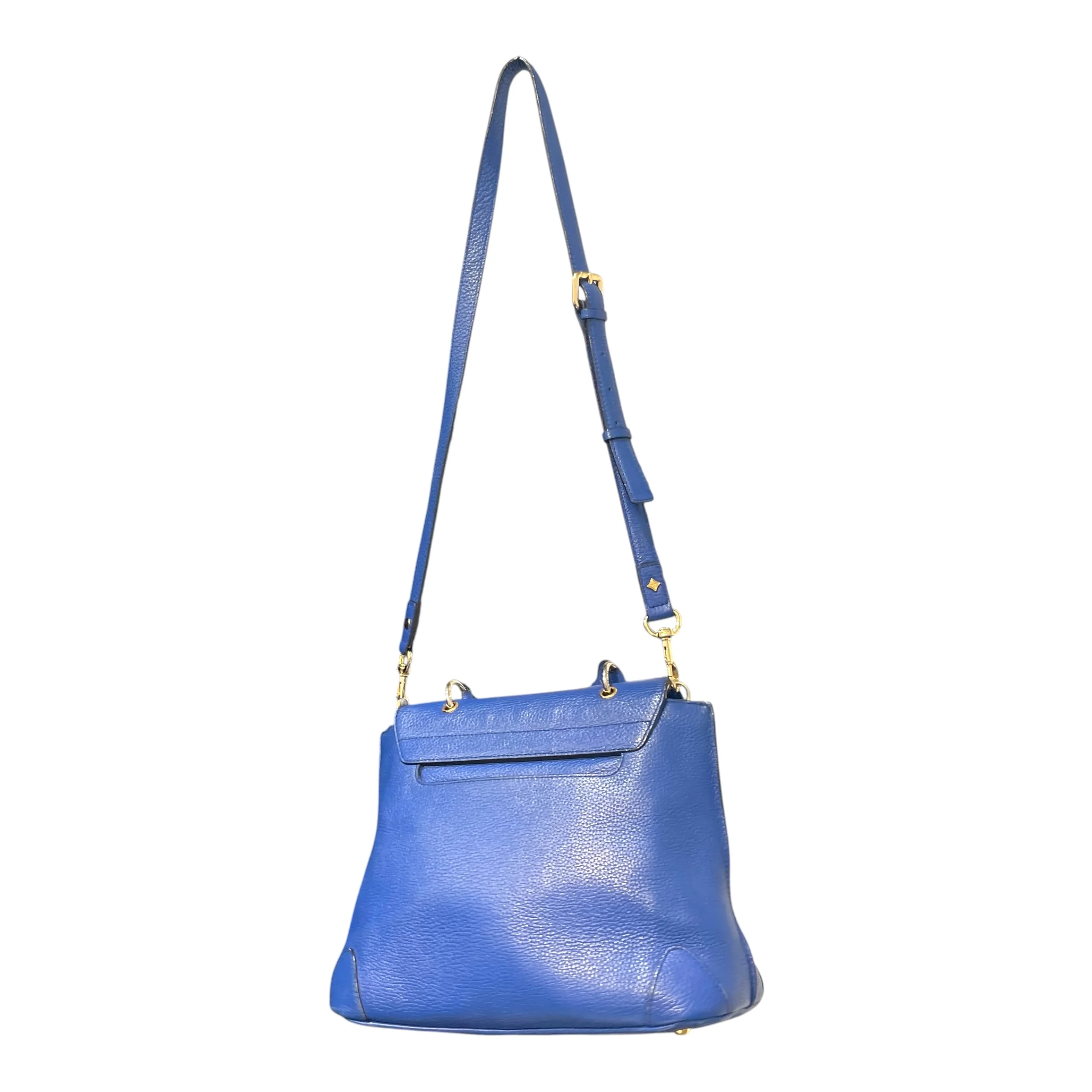 MCM/Clutch Bag/Leather/BLU/Leather handle bag Sky blue