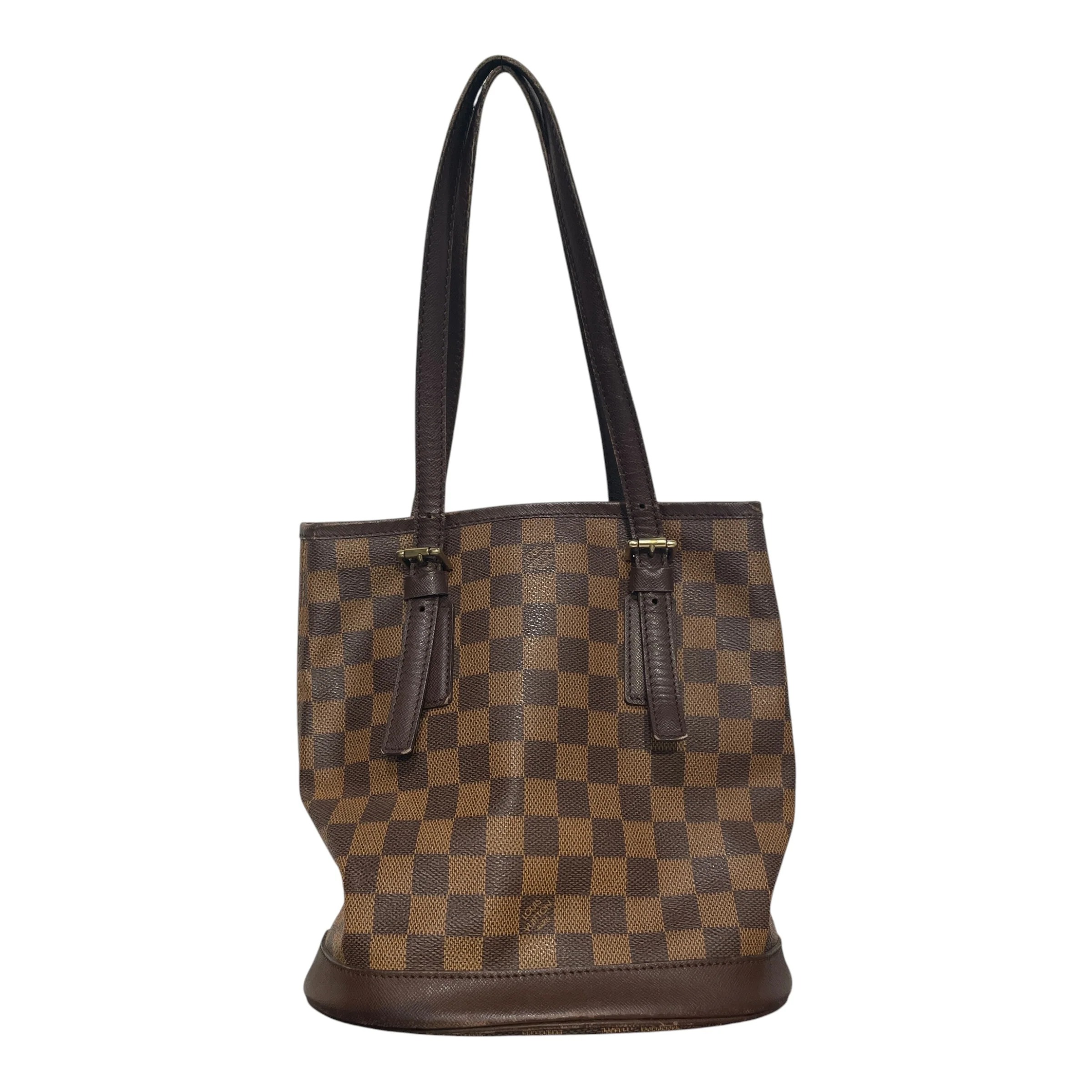 LOUIS VUITTON/Tote Bag/Monogram/Leather/BRW/Damier ebene Bucket bag
