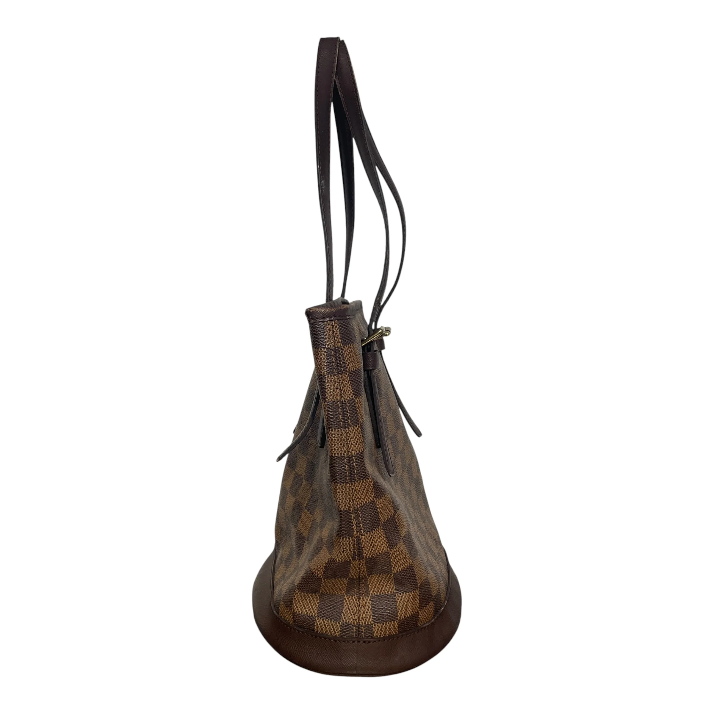 LOUIS VUITTON/Tote Bag/Monogram/Leather/BRW/Damier ebene Bucket bag