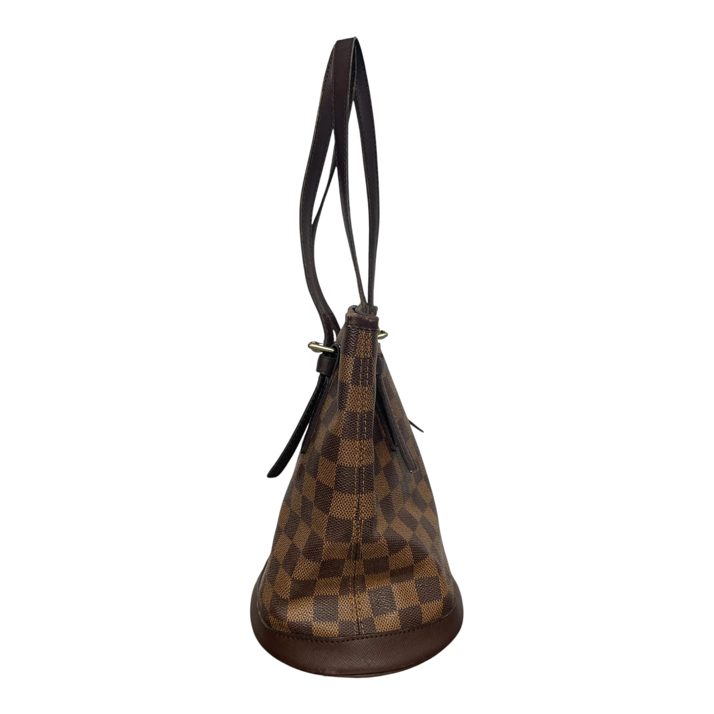 LOUIS VUITTON/Tote Bag/Monogram/Leather/BRW/Damier ebene Bucket bag