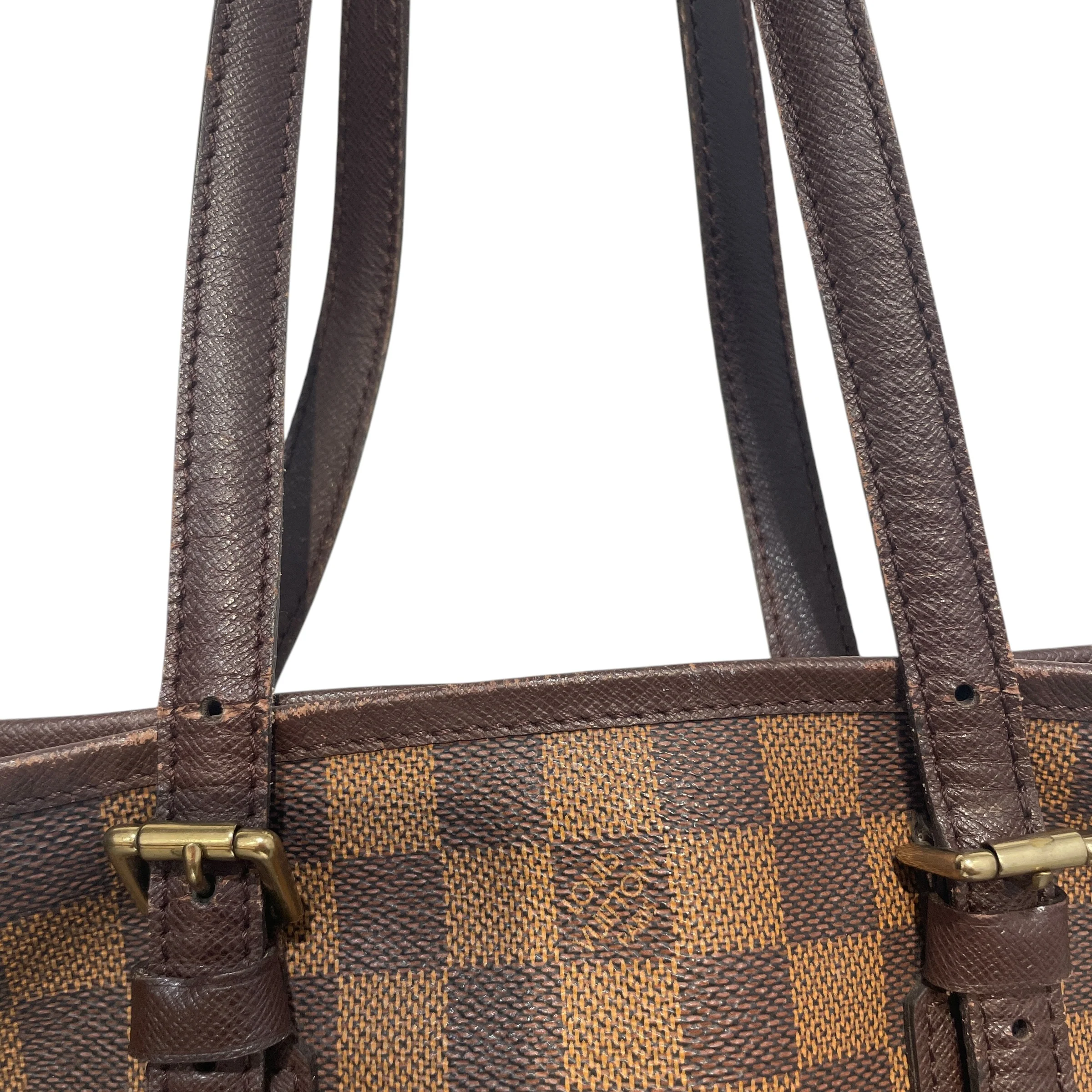 LOUIS VUITTON/Tote Bag/Monogram/Leather/BRW/Damier ebene Bucket bag