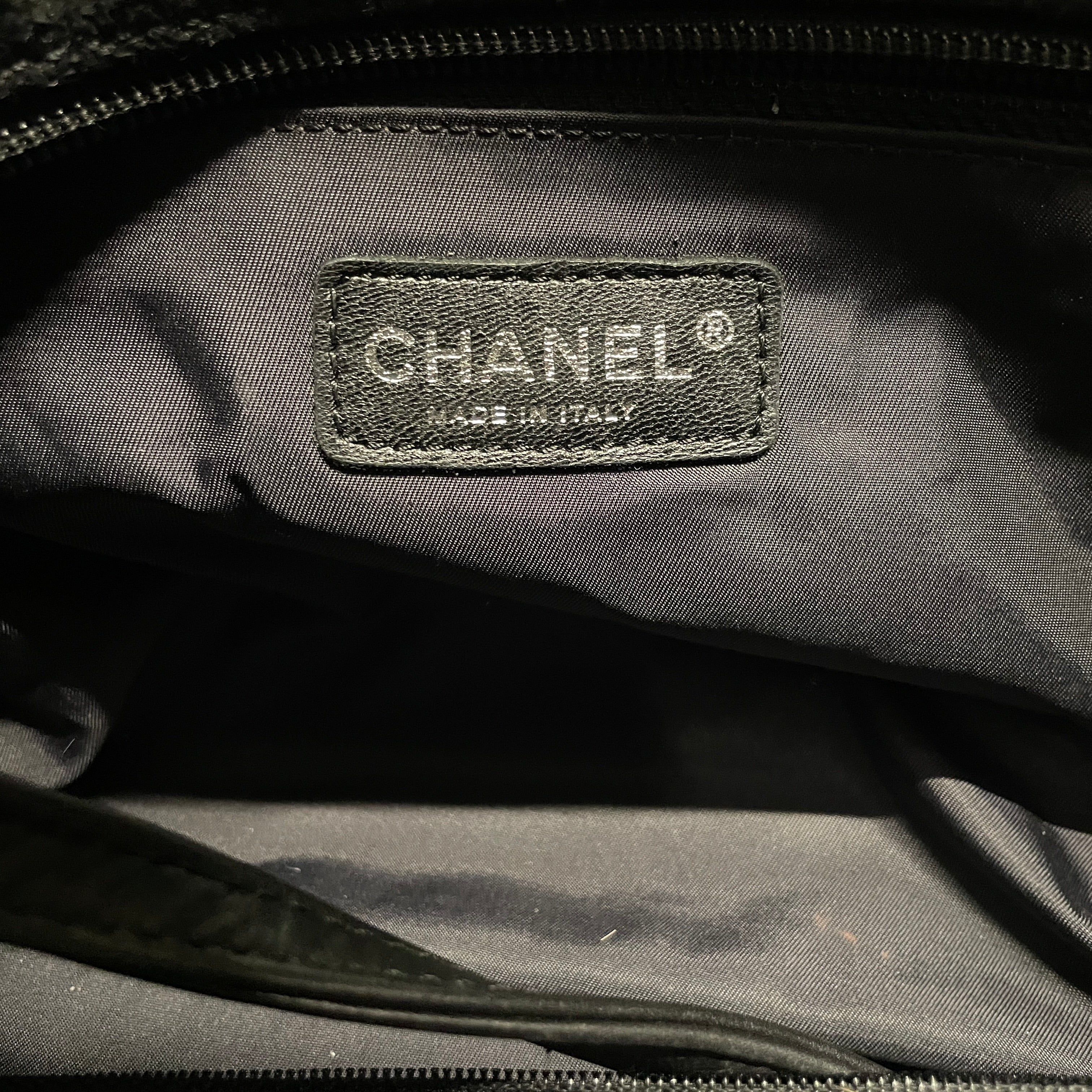 CHANEL/Hand Bag/BLK/XL PARIS-BIARRITZ/ SLV HARDWAR