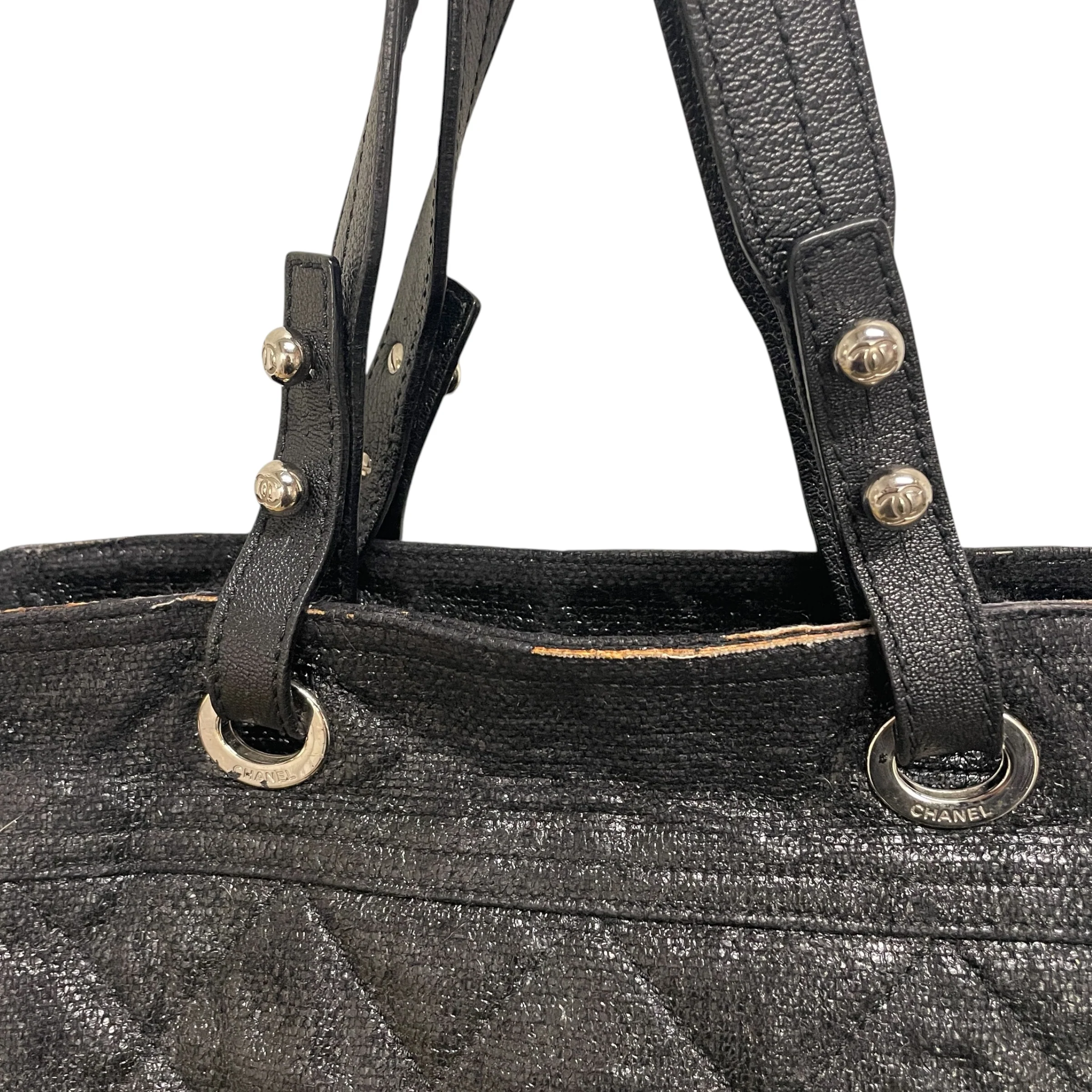 CHANEL/Hand Bag/BLK/XL PARIS-BIARRITZ/ SLV HARDWAR