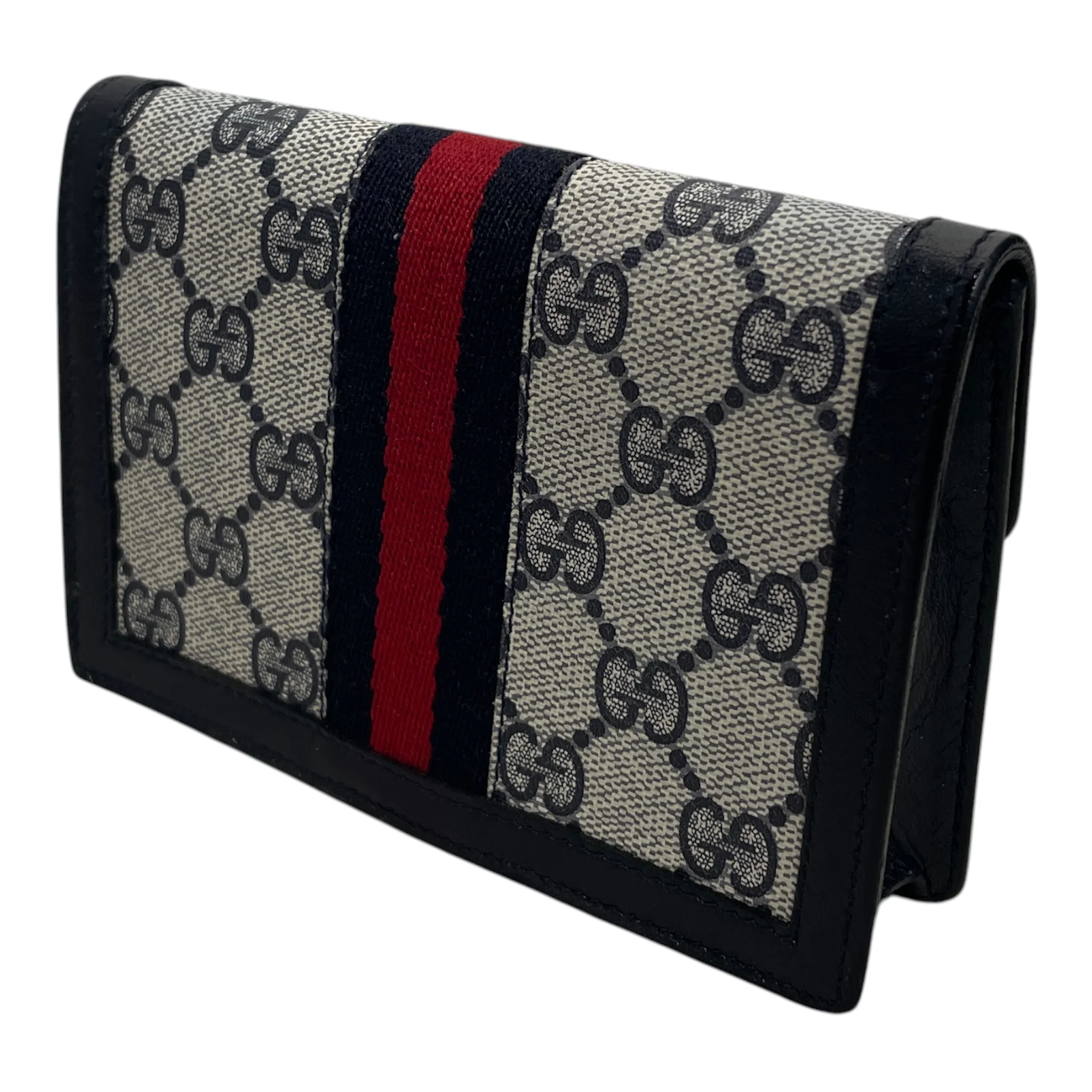 GUCCI/Pouch/Monogram/Leather/NVY/Vintage Parfums Sherry Line