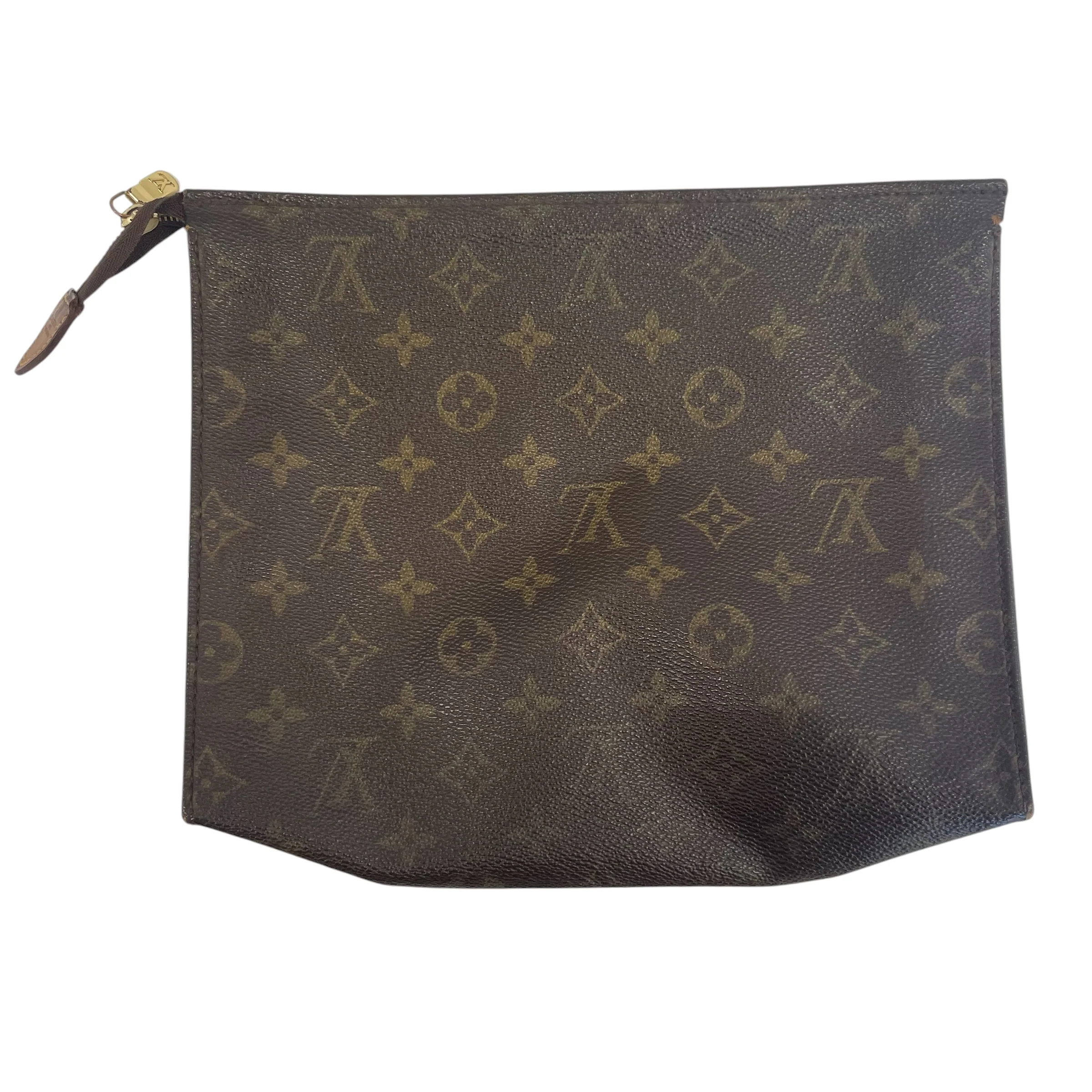 LOUIS VUITTON/Pouch/All Over Print/Leather/BRW/MONOGRAM POUCH