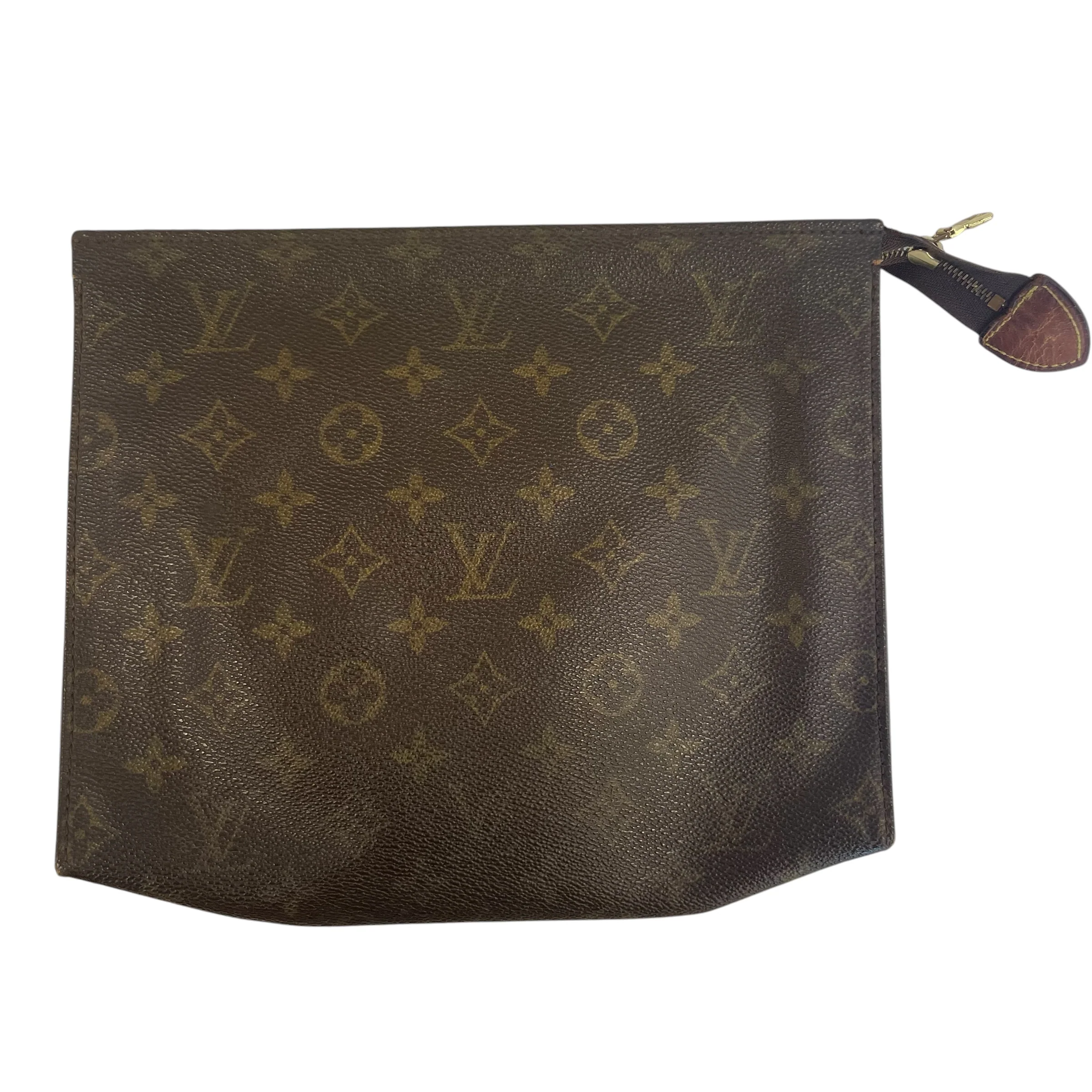 LOUIS VUITTON/Pouch/All Over Print/Leather/BRW/MONOGRAM POUCH