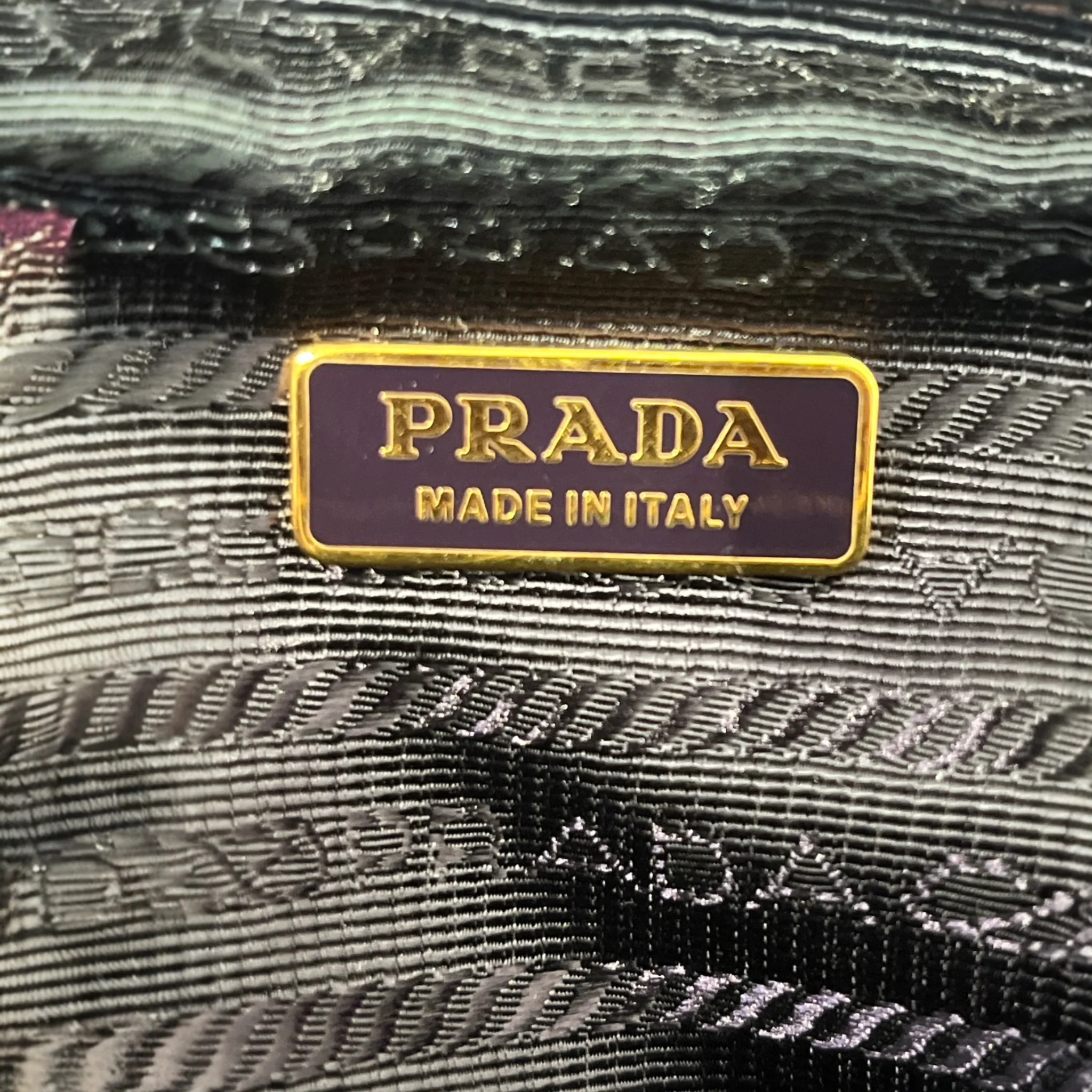 PRADA/Pouch/Nylon/PPL/PURPLE POUCH GOLD HARDWARE