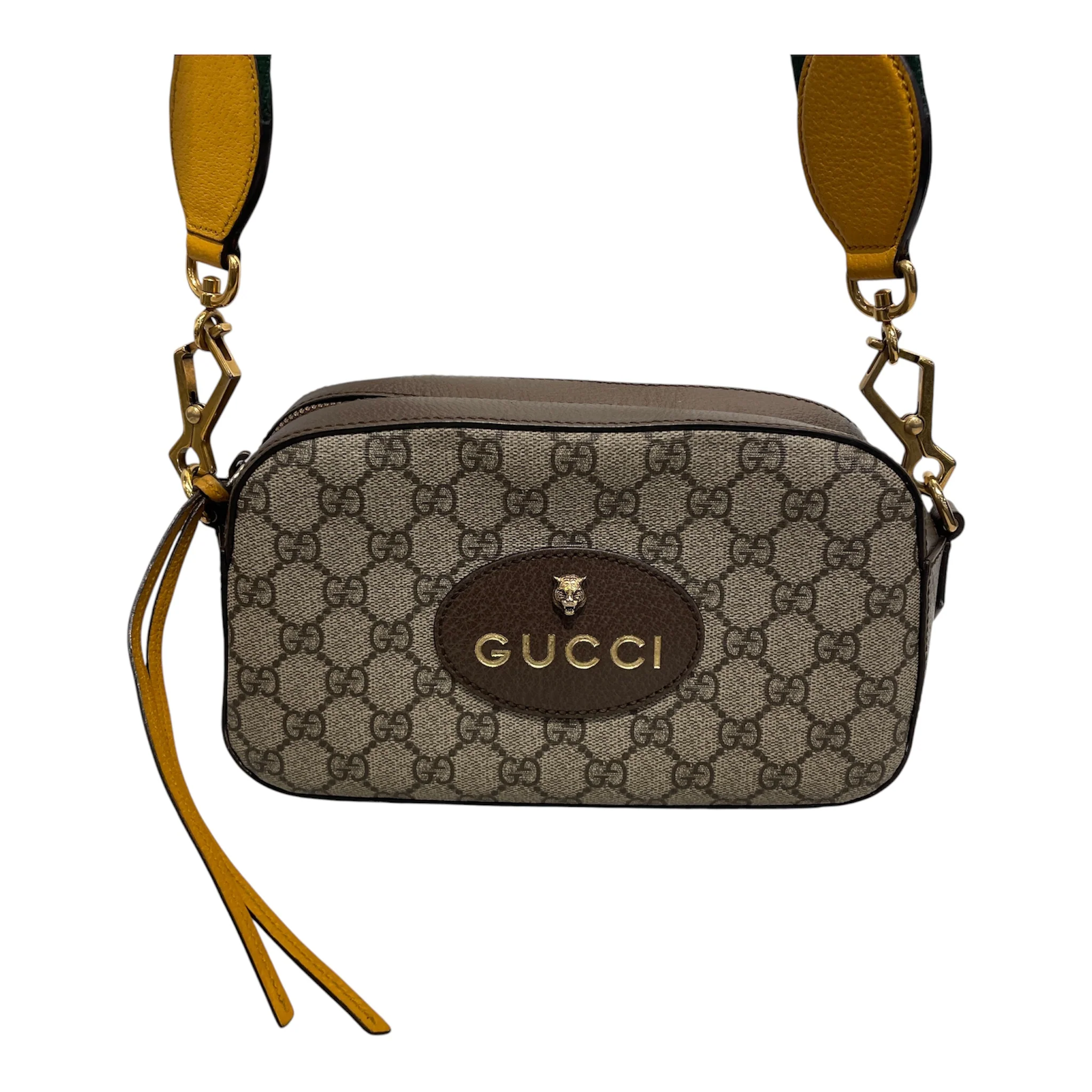 GUCCI/Cross Body Bag/Monogram/Leather/BRW/Neo Vintage  GG Messenger