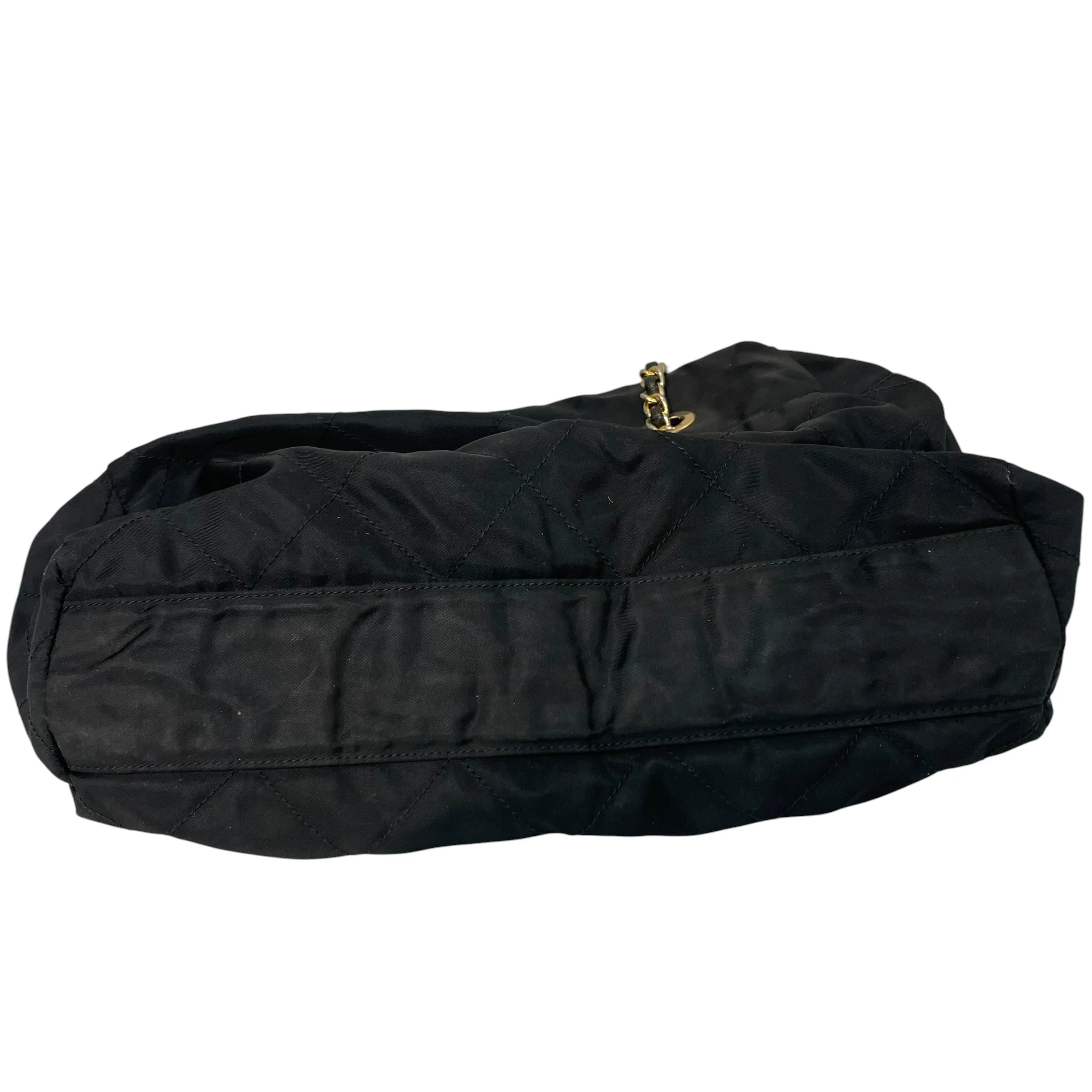 PRADA/Pouch/Nylon/BLK/tessuto quilted chain
