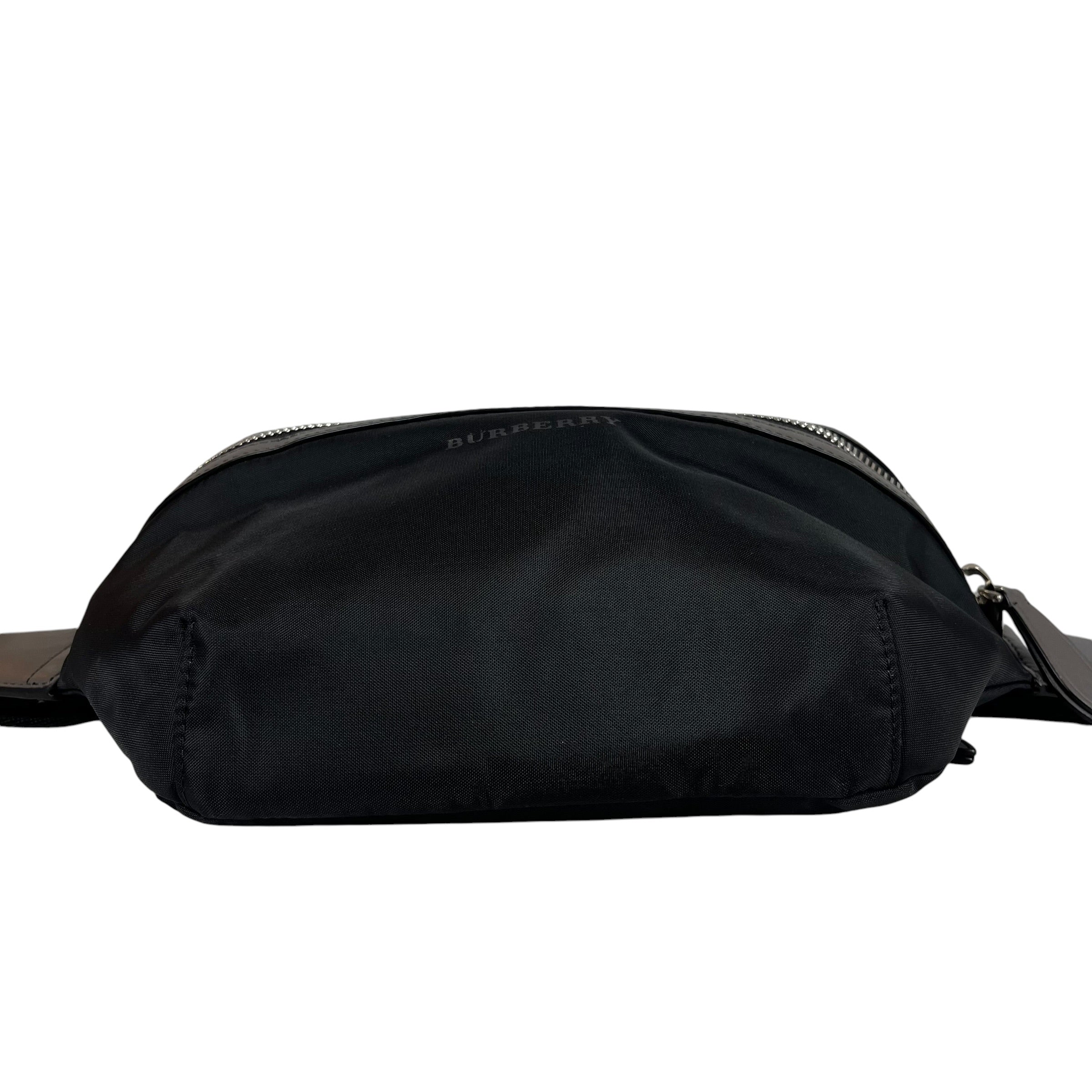 BURBERRY/Fanny Pack/Plaid/BLK/Check Plaid Nylon Waist Bag