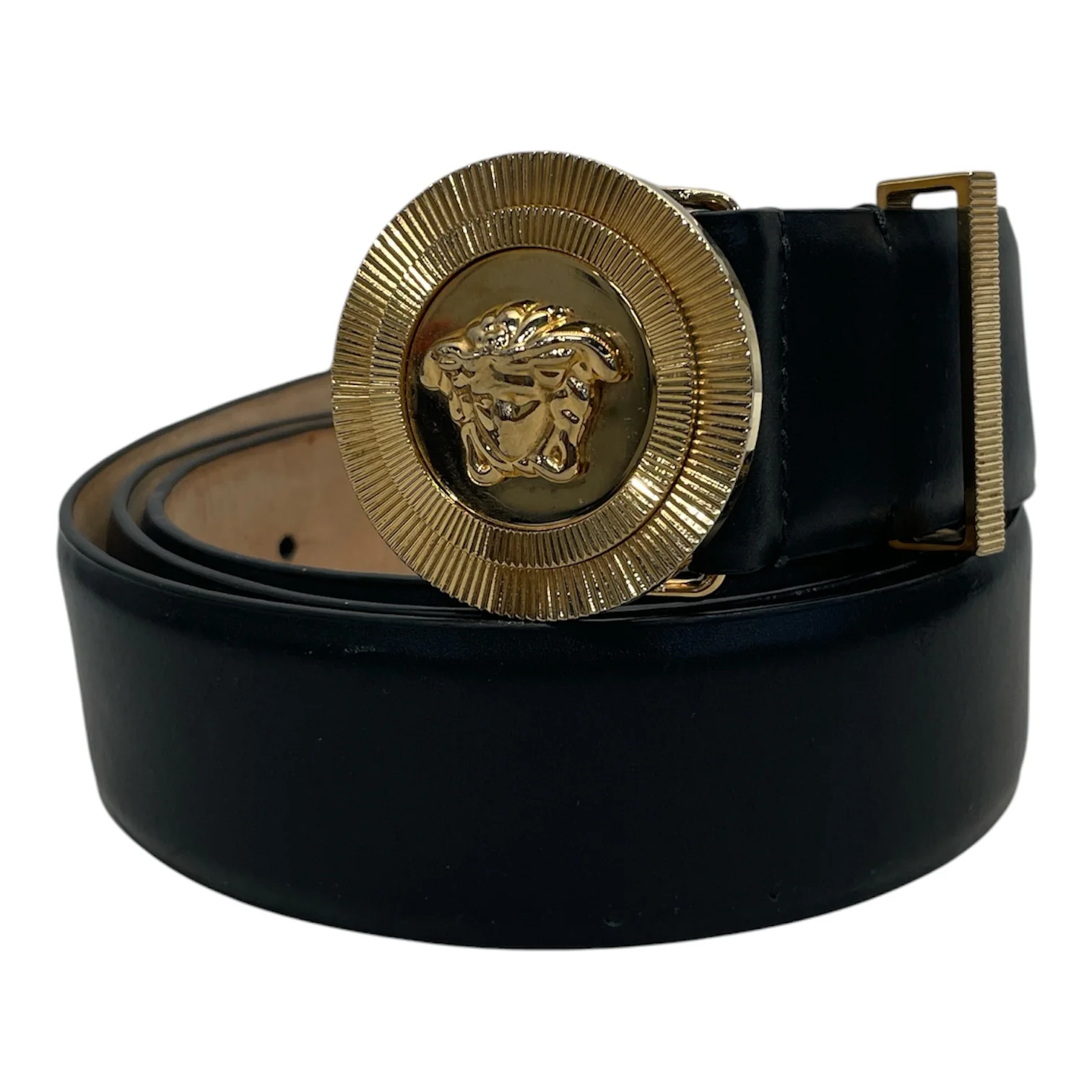 VERSACE/Belt/Leather/BLK/Medusa Buckle Belt