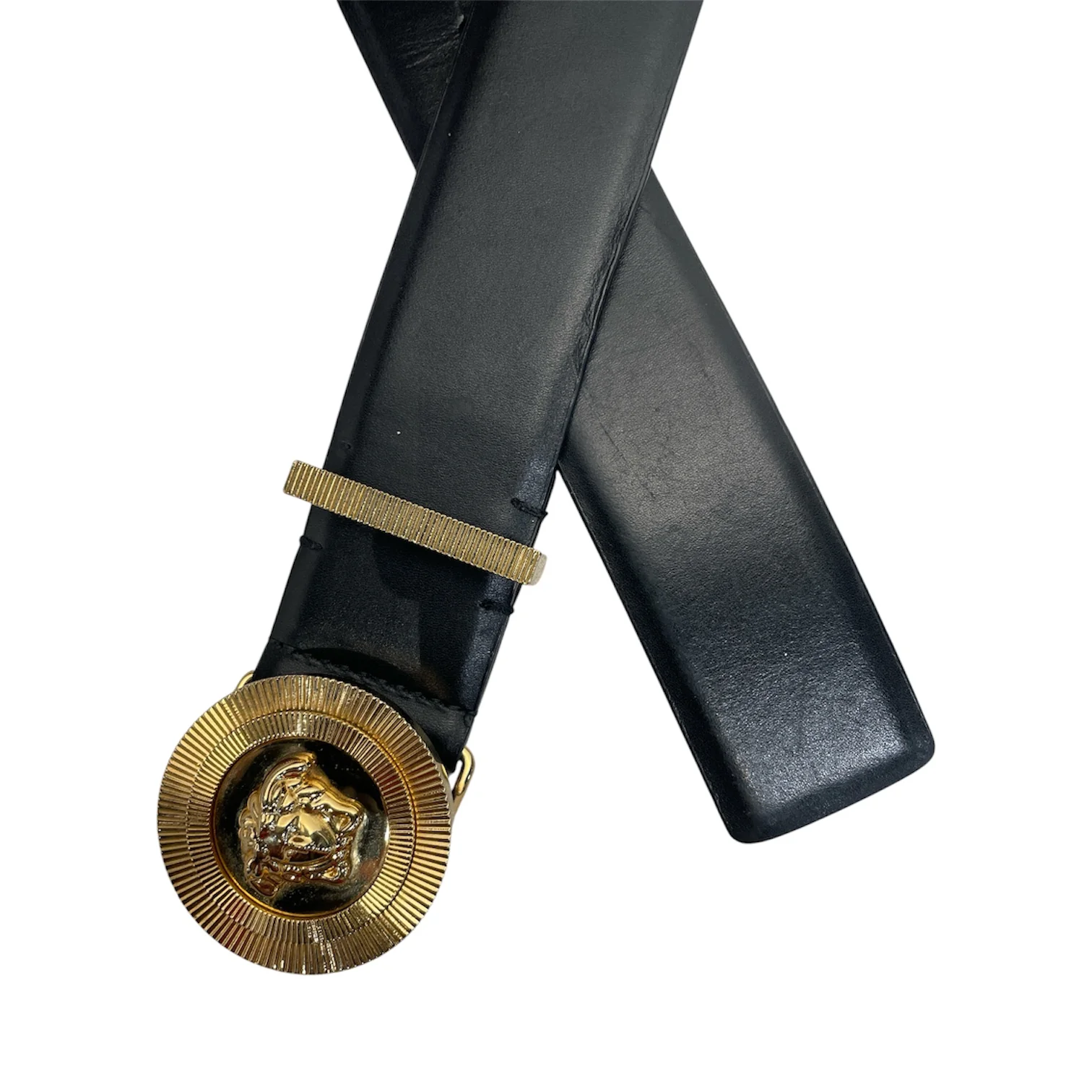 VERSACE/Belt/Leather/BLK/Medusa Buckle Belt