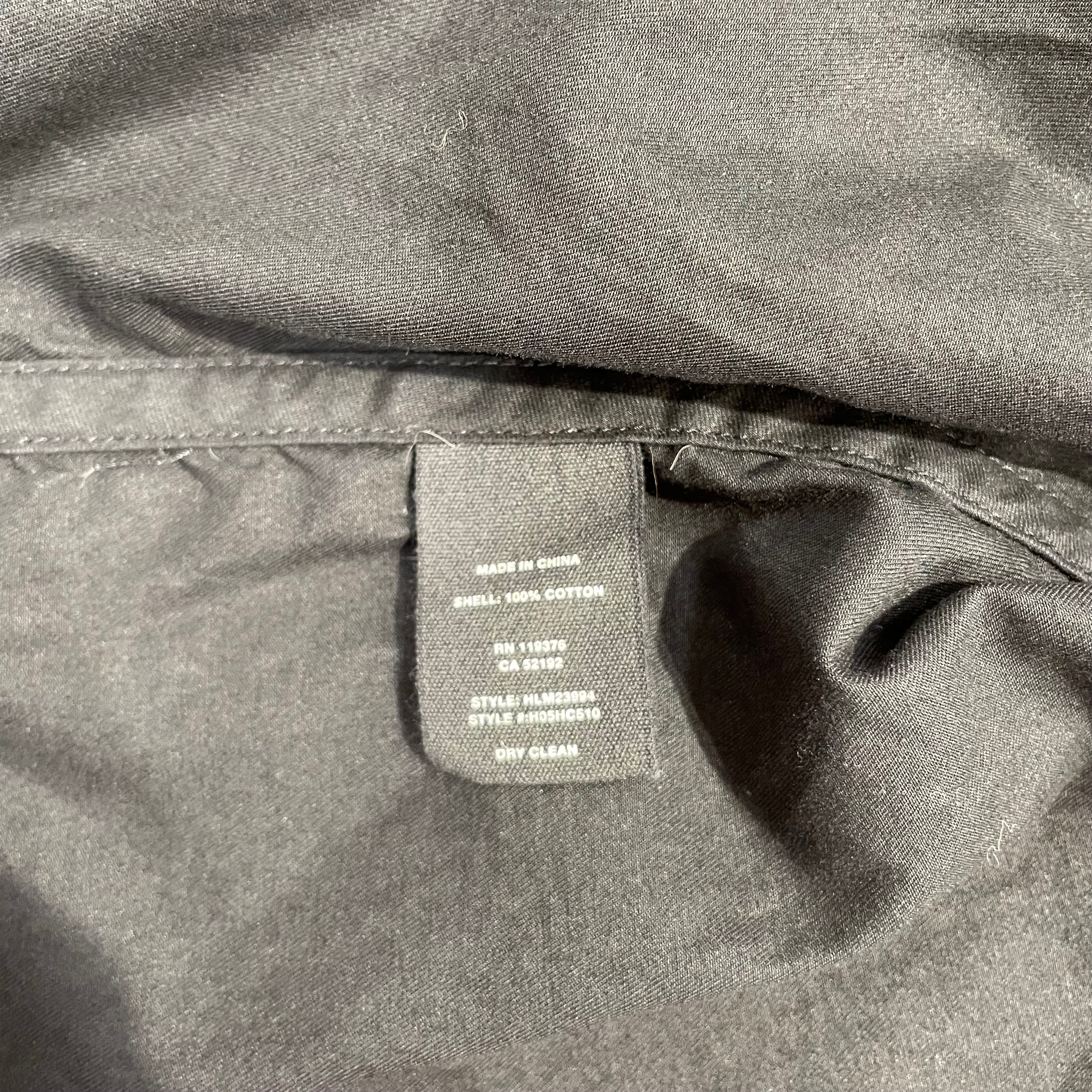 Helmut Lang/Shirt/S/Cotton/BLK/BAGGY TAPERED CUT