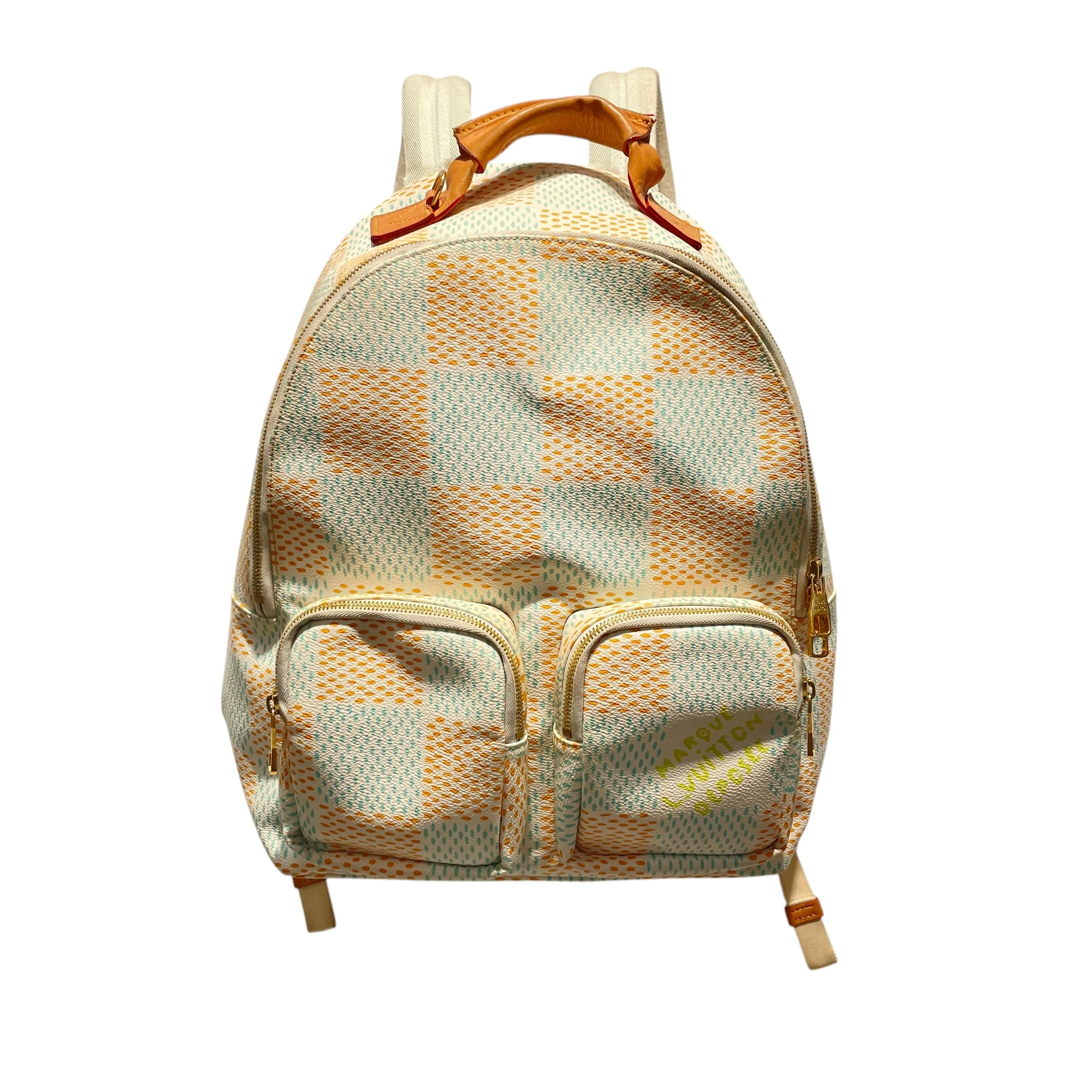 LOUIS VUITTON/Backpack/All Over Print/Acrylic/BEG/BACKPACK
