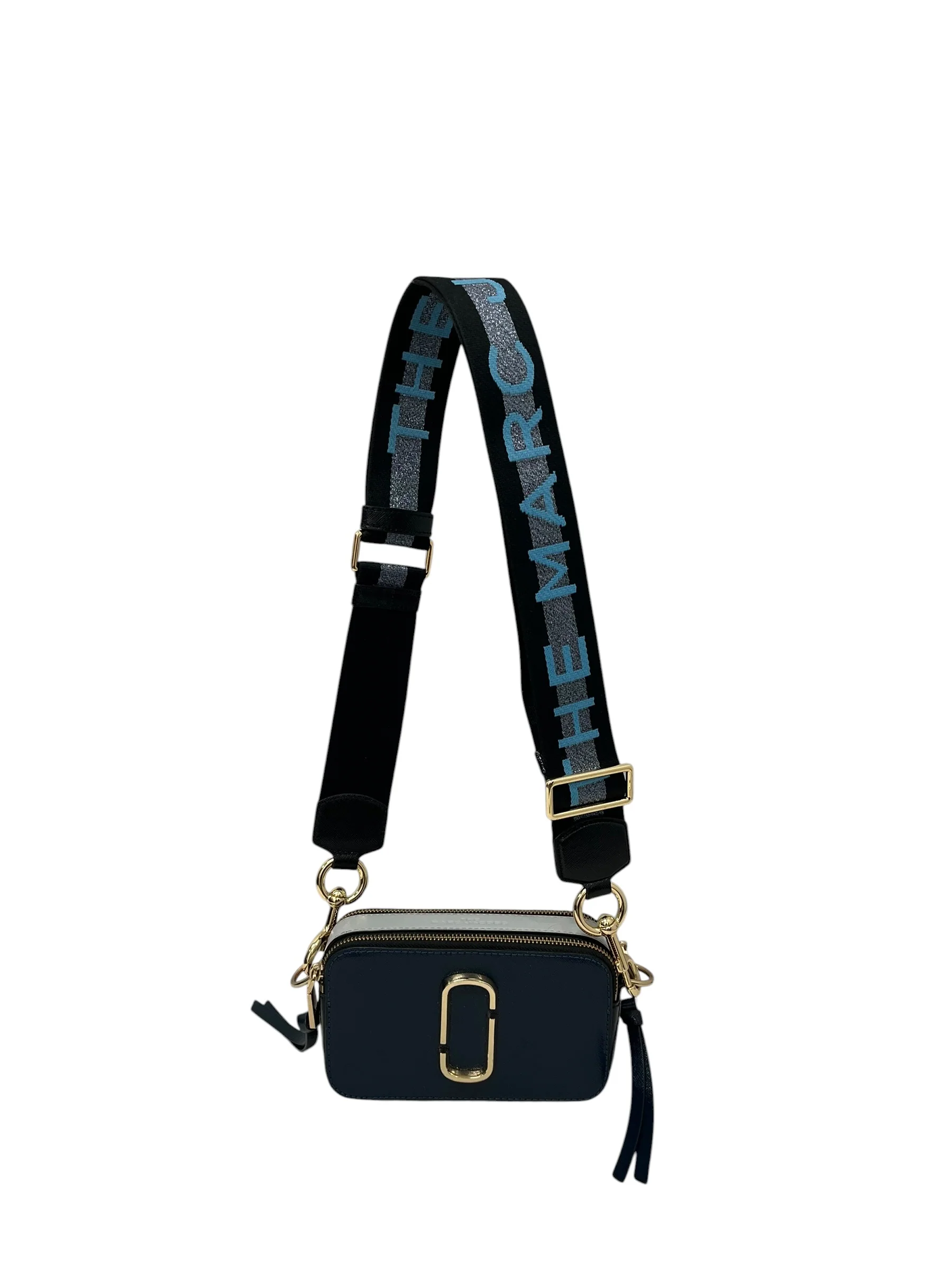 MARC JACOBS/Cross Body Bag/Leather/NVY/SNAPSHOT W GOLD LOGO