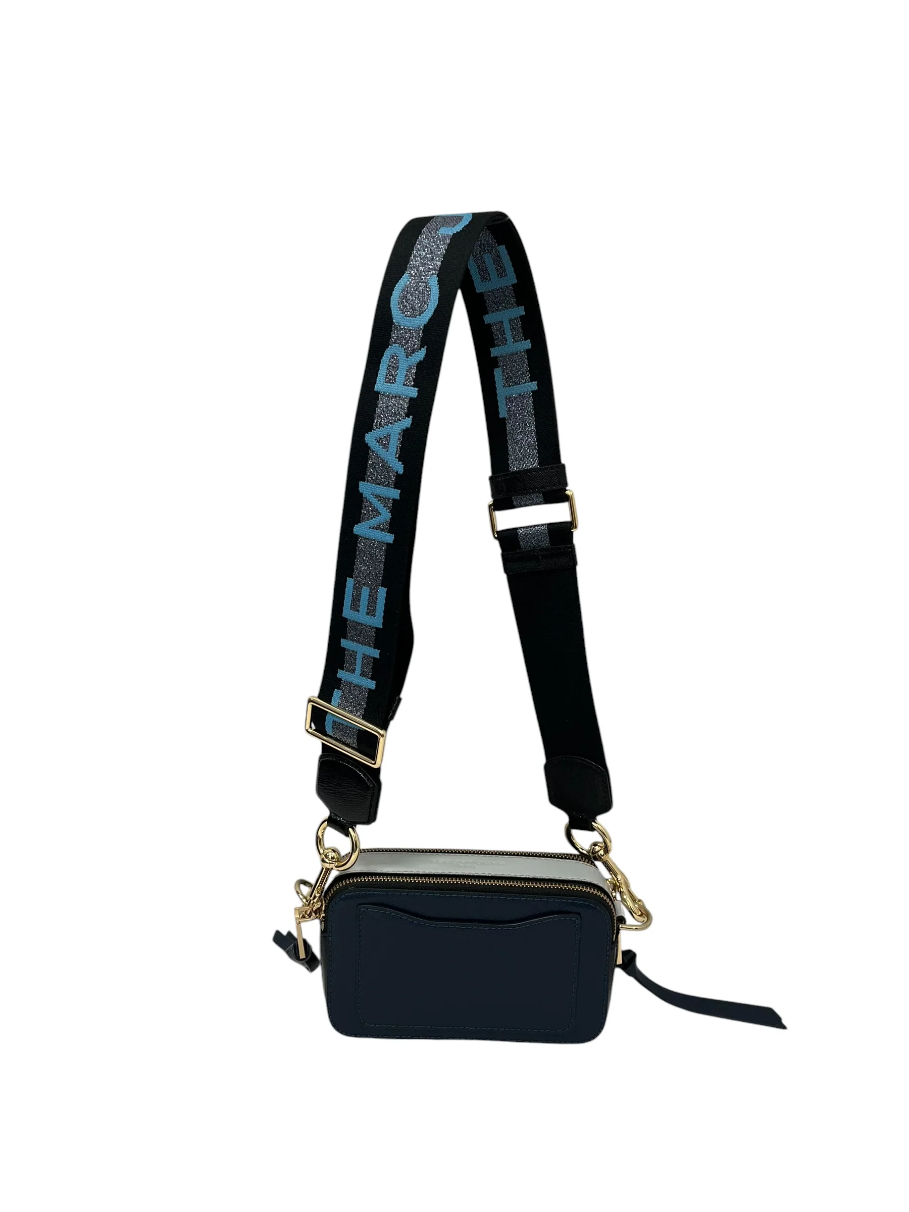 MARC JACOBS/Cross Body Bag/Leather/NVY/SNAPSHOT W GOLD LOGO