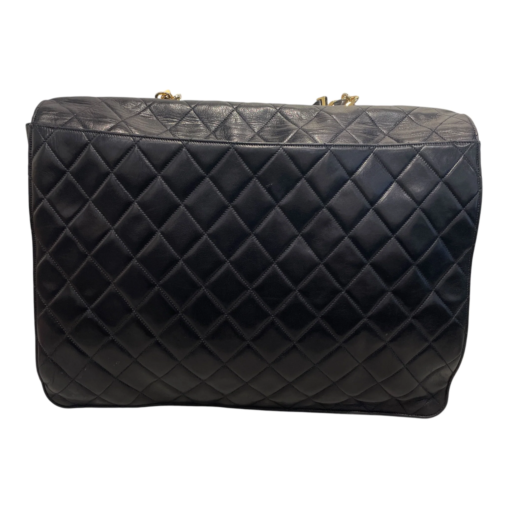 CHANEL/Briefcase/Lambskin/BLK/Quilted CC Briefca