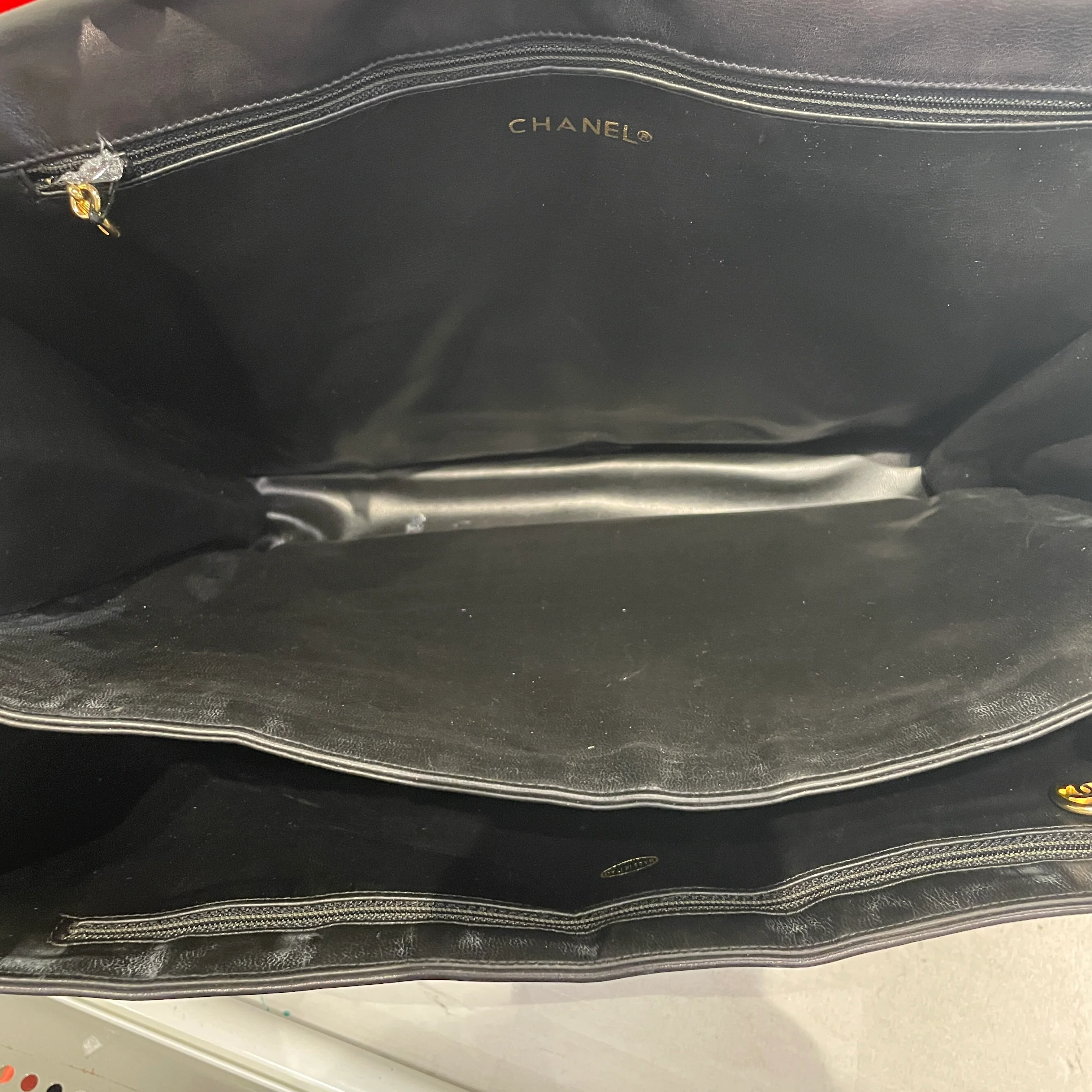 CHANEL/Briefcase/Lambskin/BLK/Quilted CC Briefca