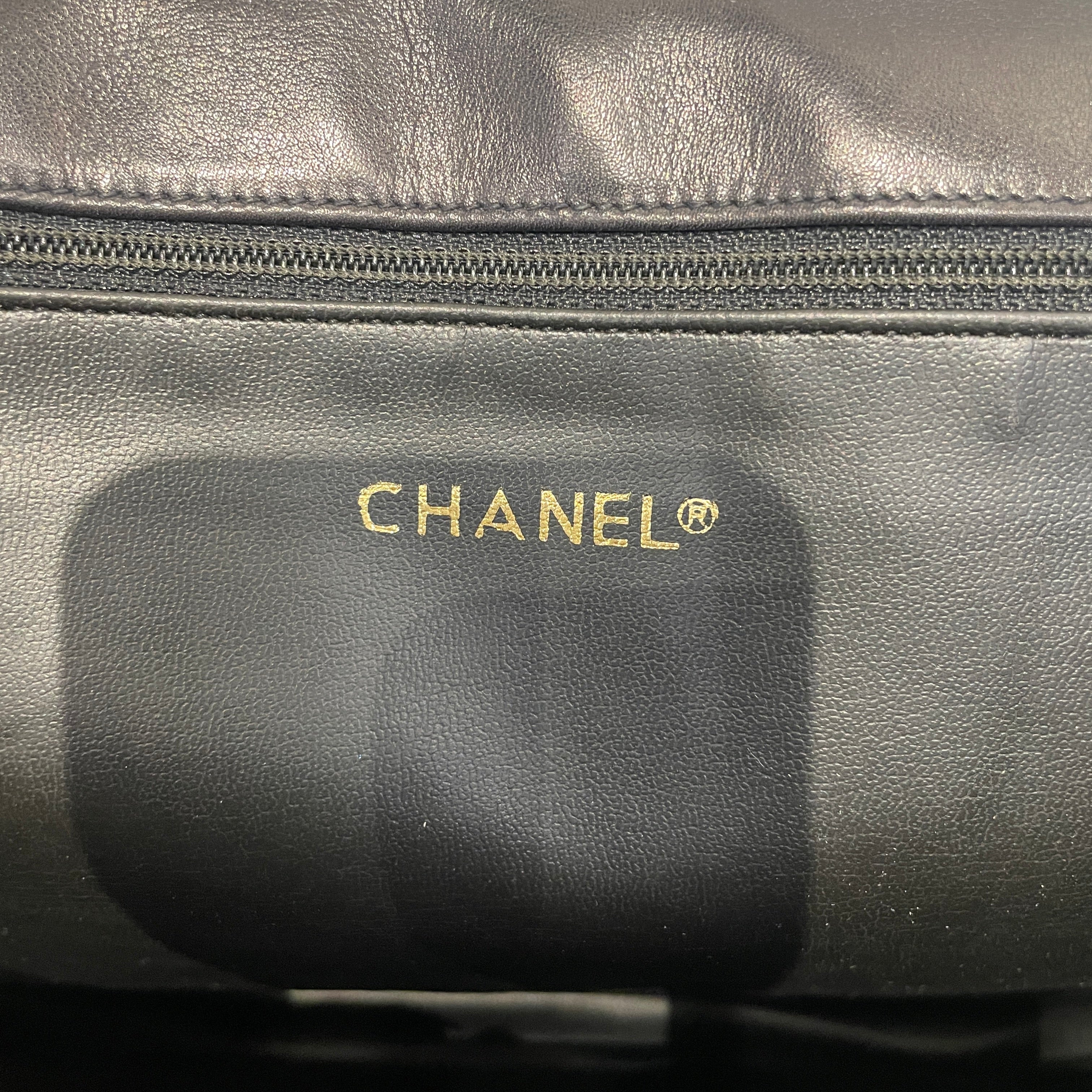 CHANEL/Briefcase/Lambskin/BLK/Quilted CC Briefca