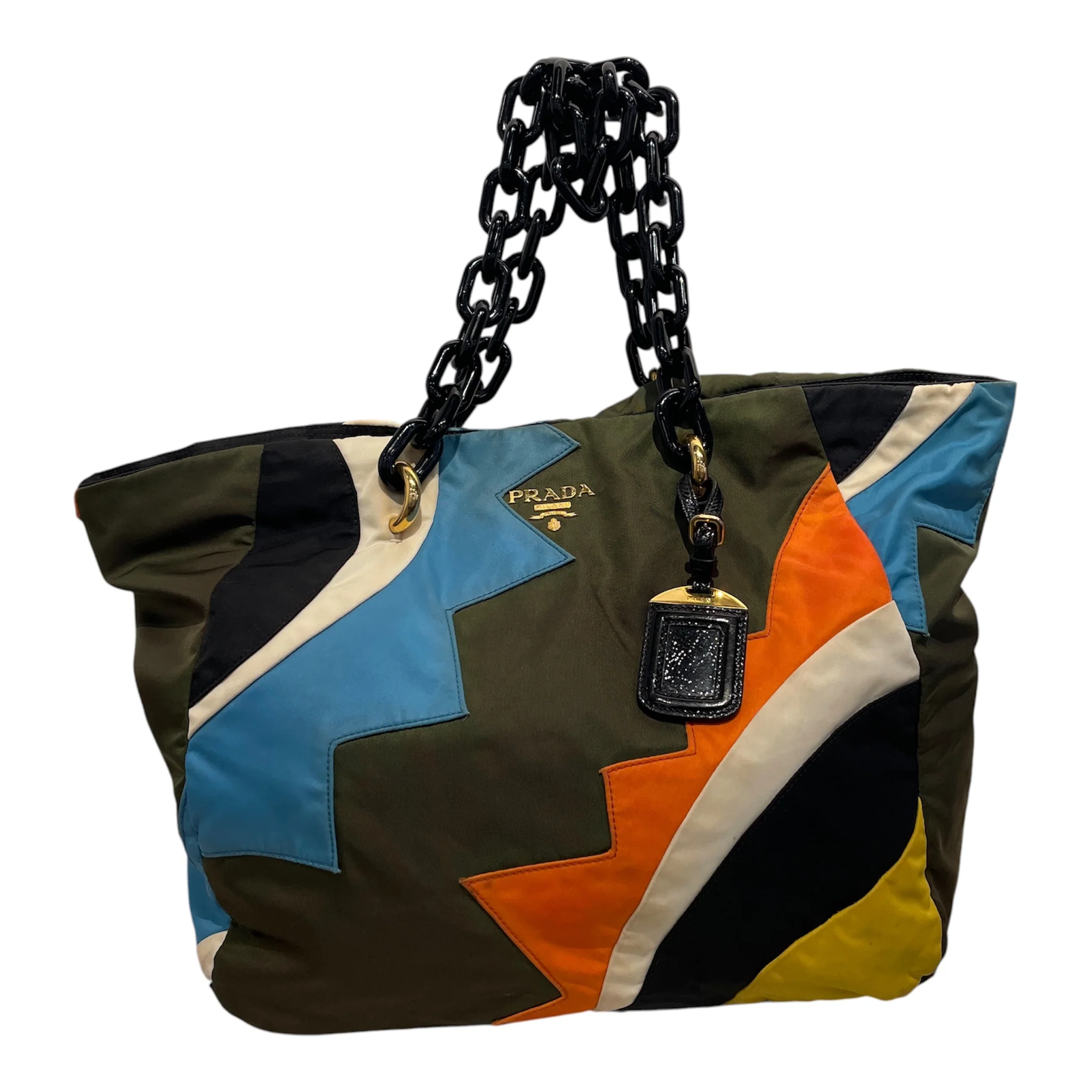 PRADA/Tote Bag/All Over Print/Nylon/MLT/Tessuto Patchwork Tote