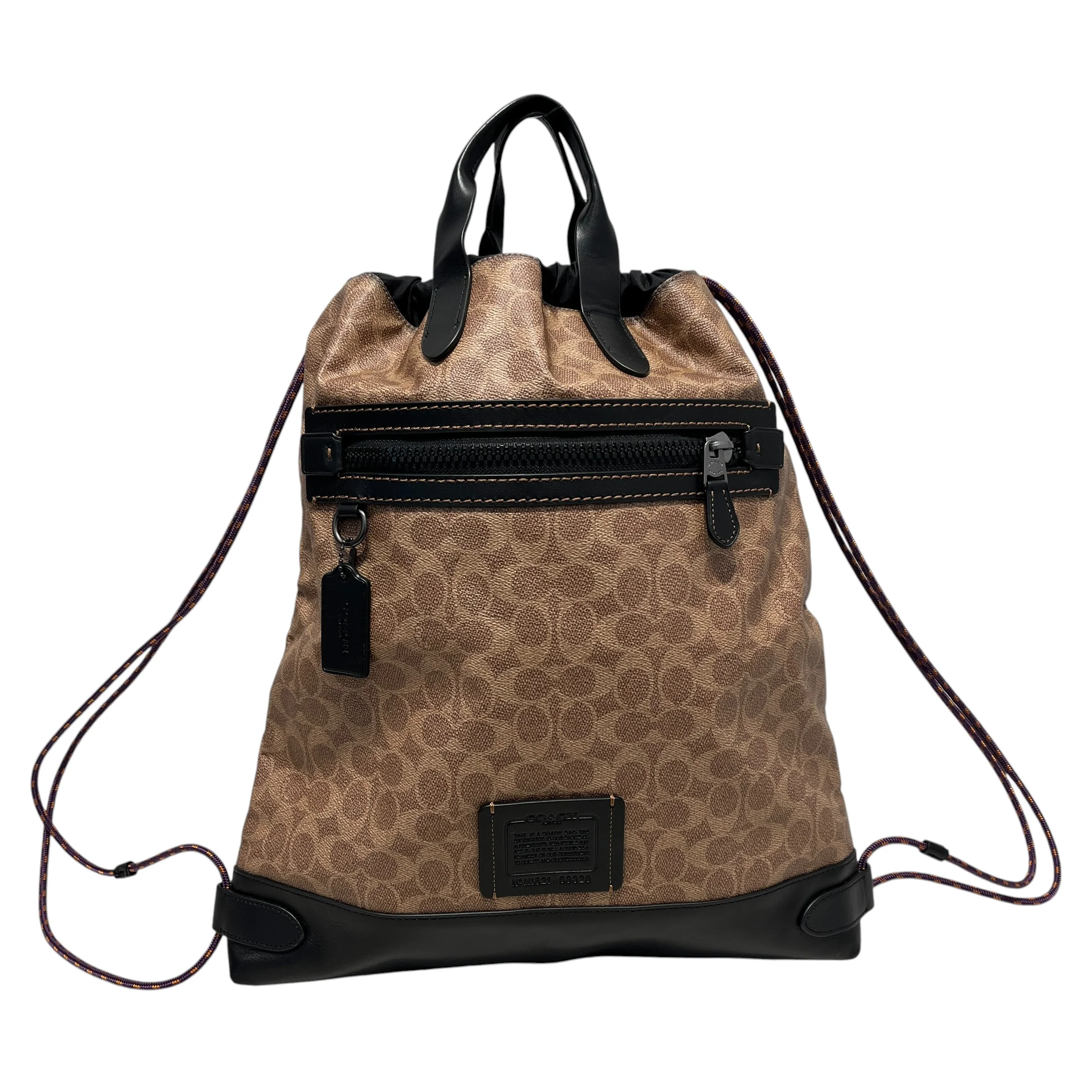 COACH/Backpack/Monogram/Leather/CML/Restored Academy Drawstring