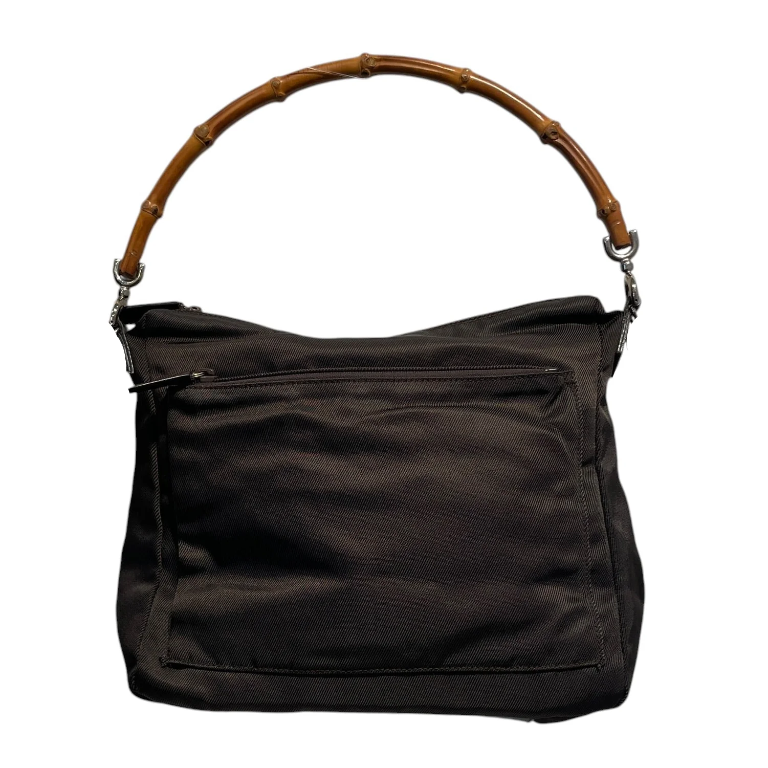 GUCCI/Cross Body Bag/Nylon/BRW/BAMBOO HANDLE"159"