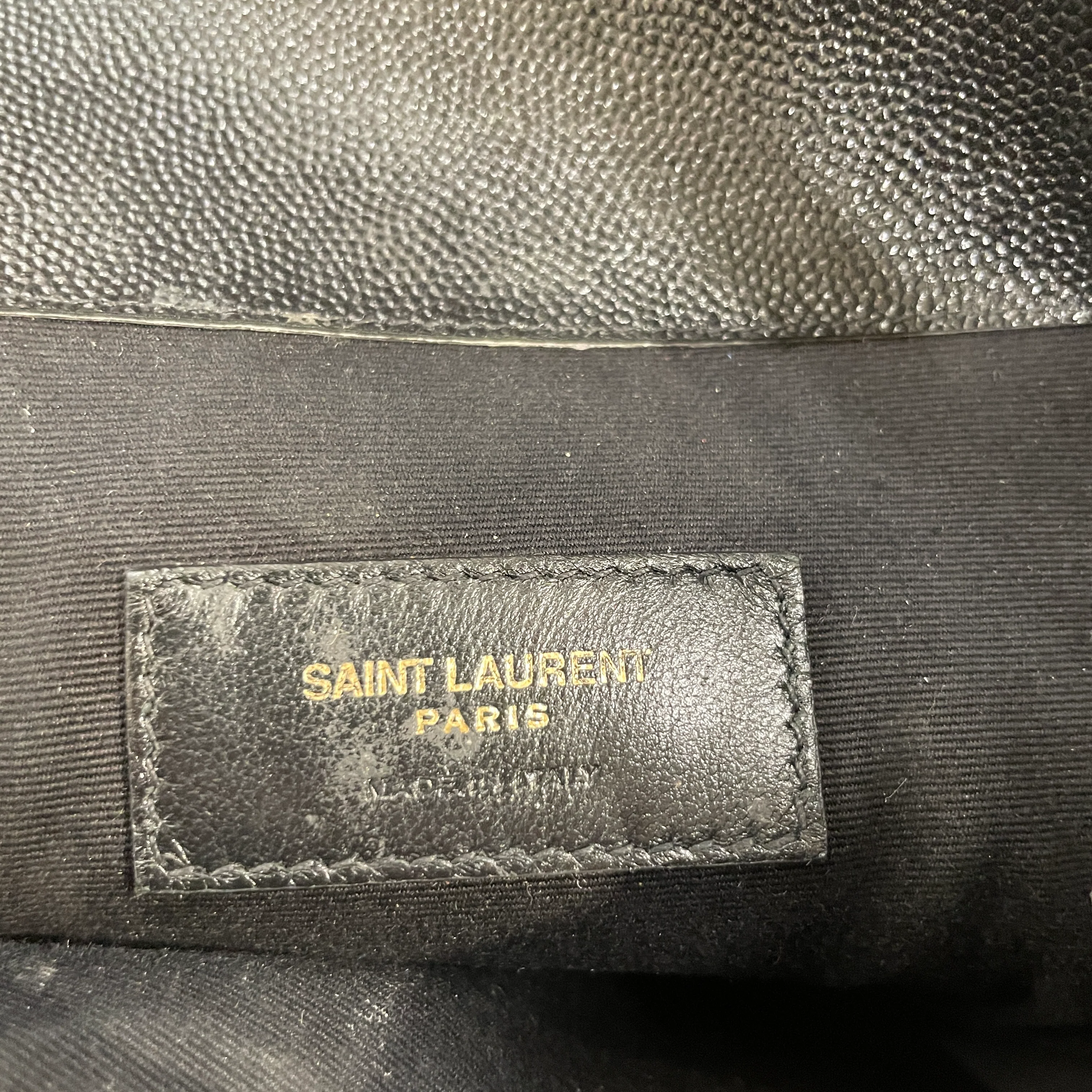 SAINT LAURENT/Clutch Bag/Leather/BLK/