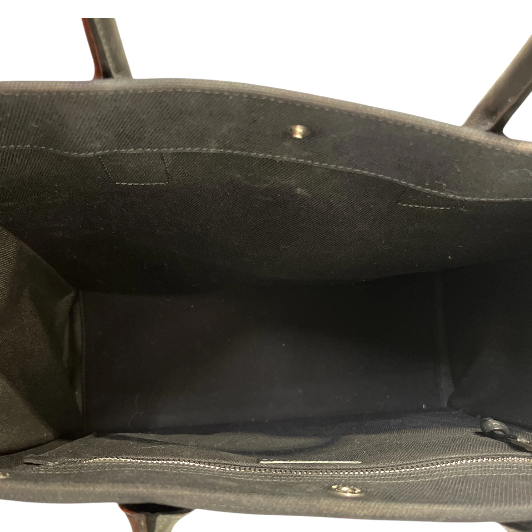 YVES SAINT LAURENT rive gauche/Tote Bag/Cotton/BLK/NORTH/SOUTH CANVAS TOTE