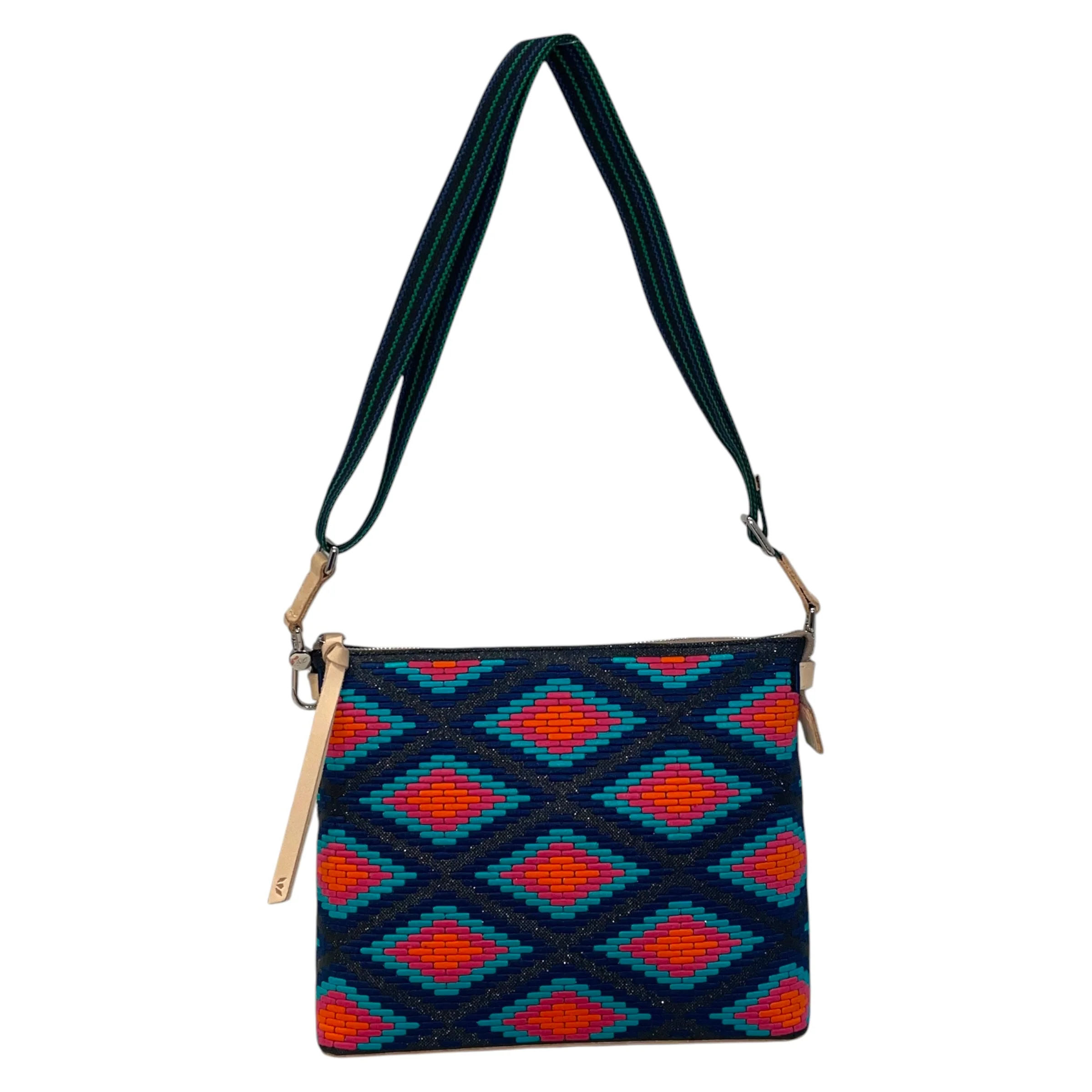 Consuela/Cross Body Bag/Floral Pattern/Leather/BLK/Rowan