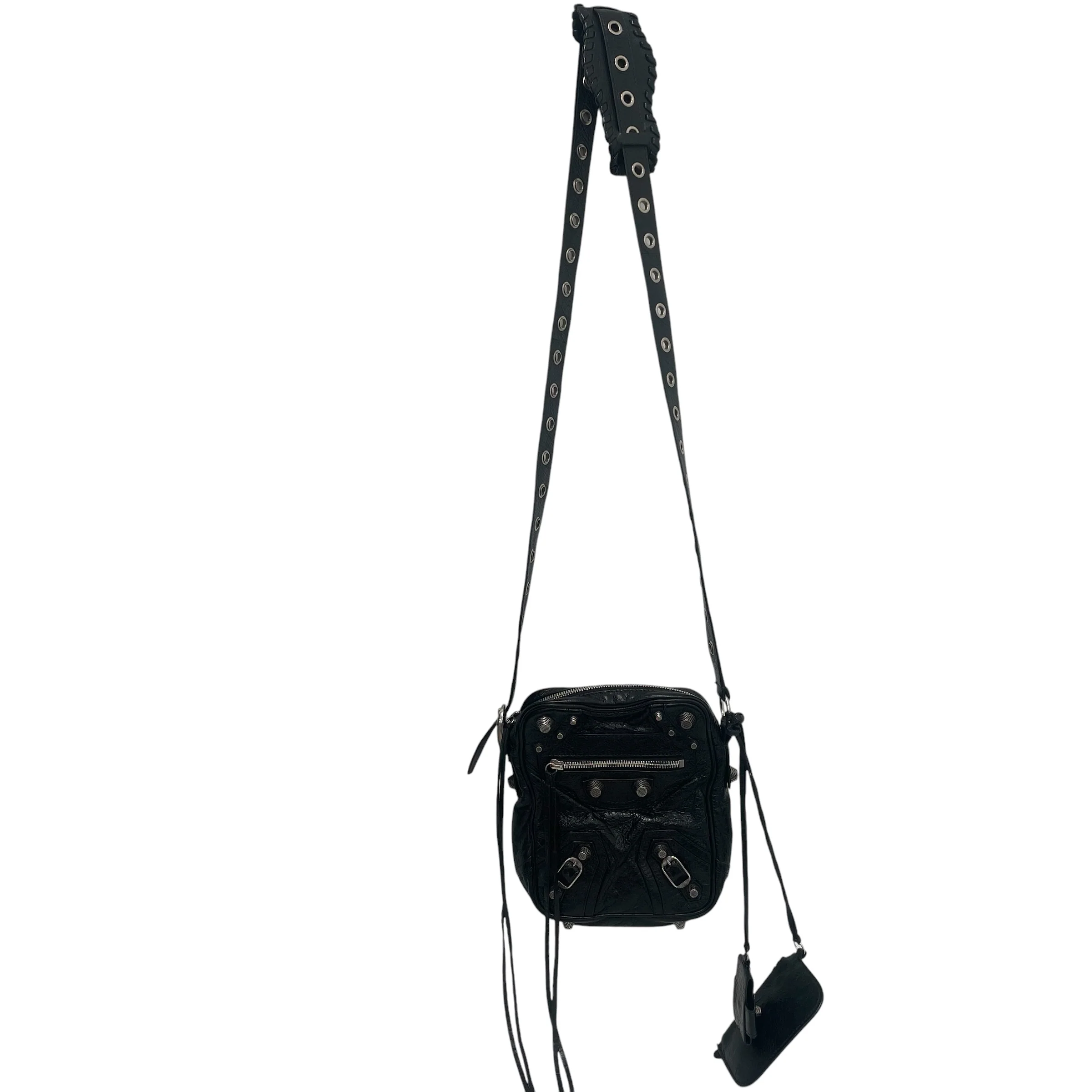 BALENCIAGA/Cross Body Bag/Leather/BLK/