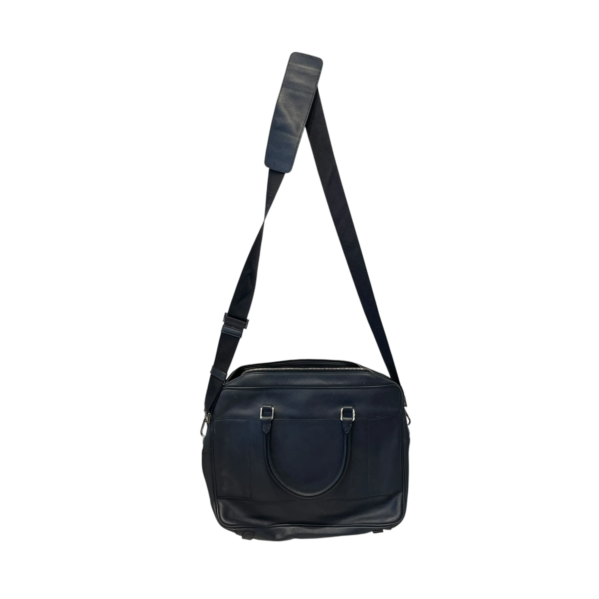 PRADA/Bag/Leather/NVY/STAFFIANO TRAVEL LEATHER