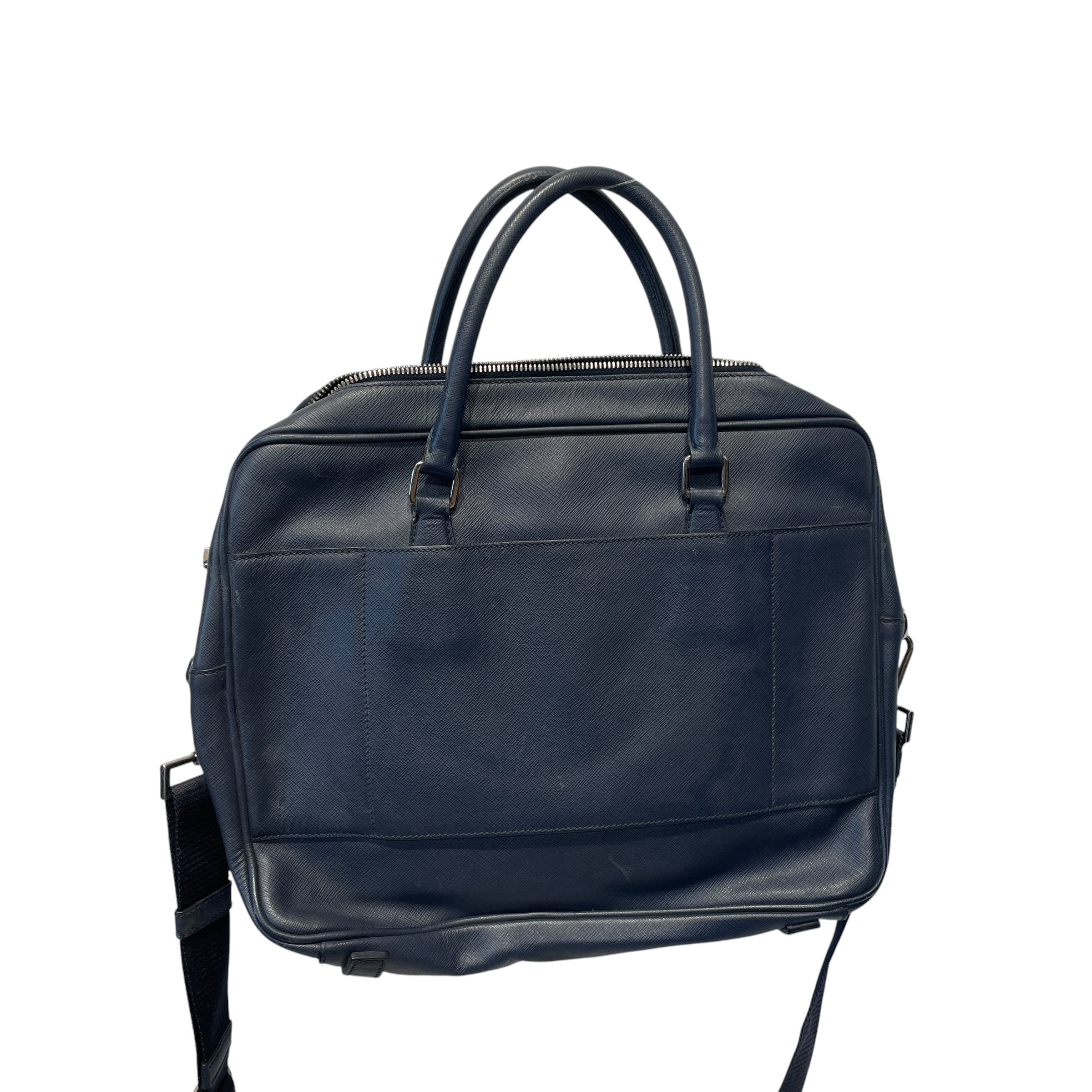 PRADA/Bag/Leather/NVY/STAFFIANO TRAVEL LEATHER