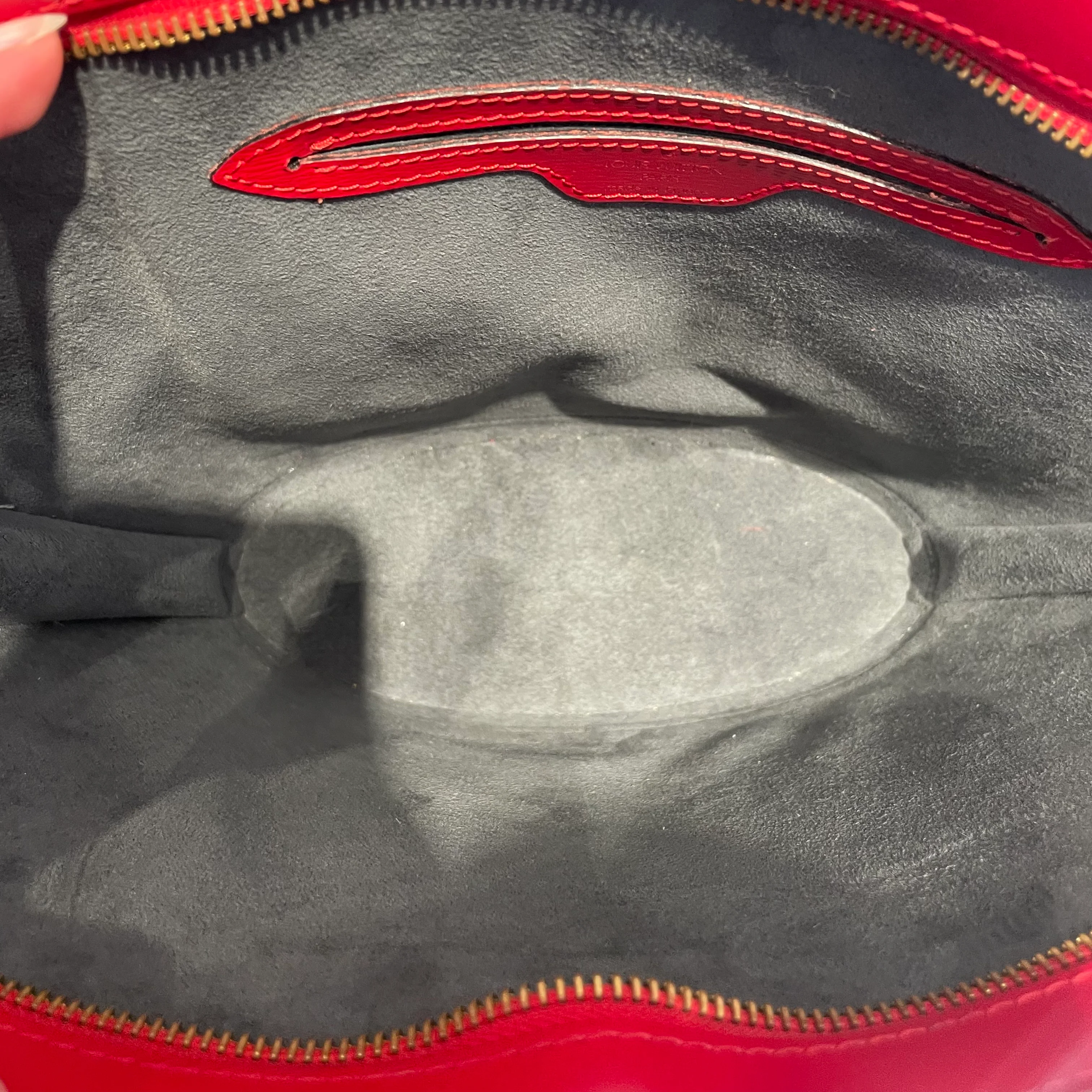 LOUIS VUITTON/Hand Bag/Leather/RED/St Jacques PM