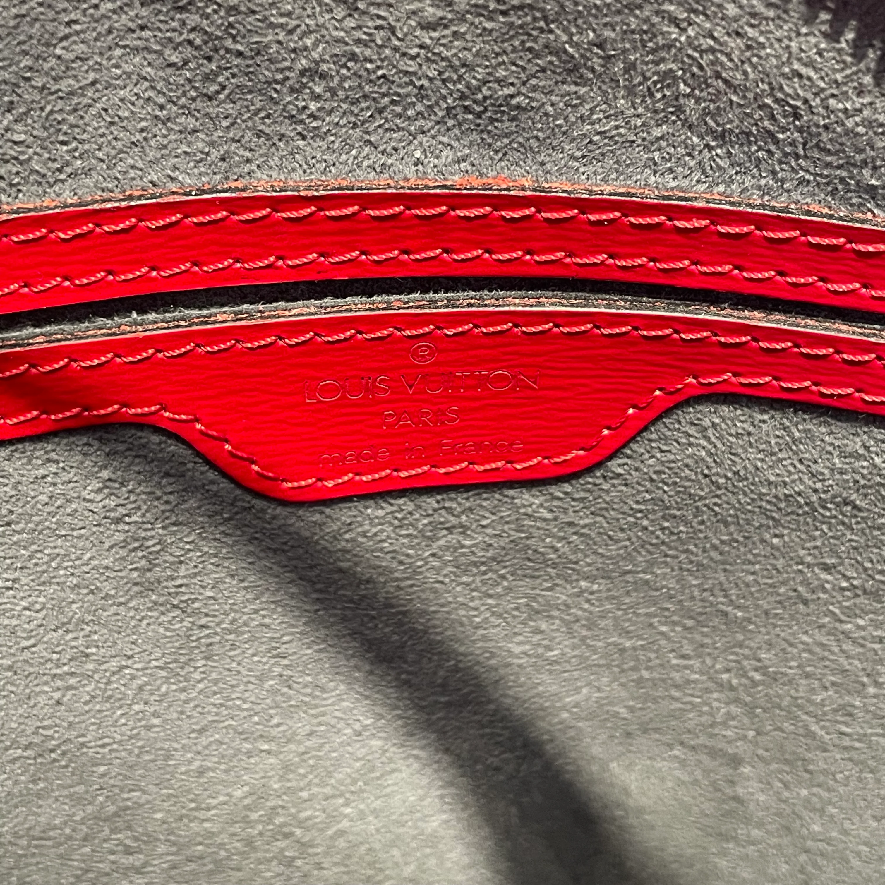 LOUIS VUITTON/Hand Bag/Leather/RED/St Jacques PM