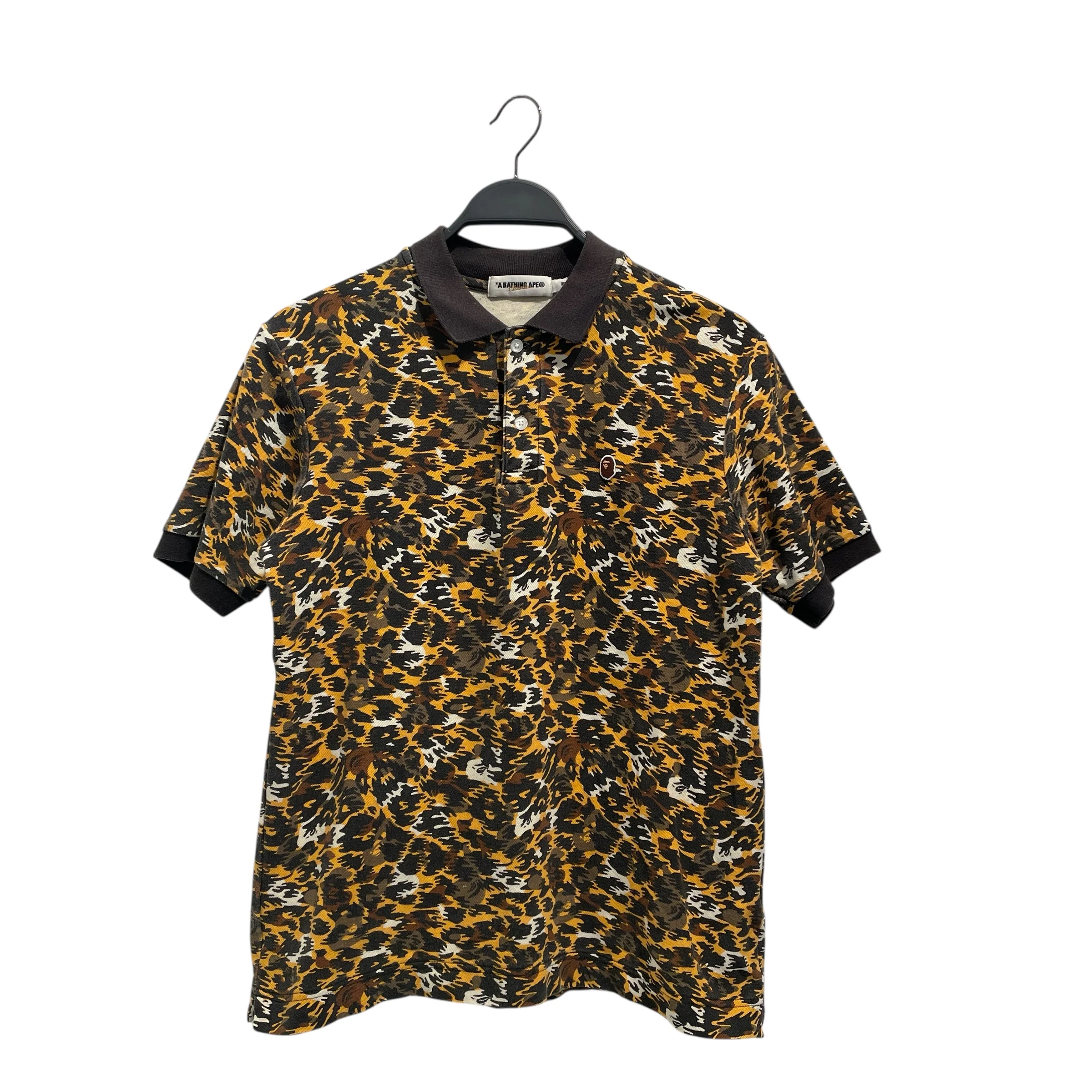 A BATHING APE/Polo Shirt/M/Cotton/YEL/Camouflage/