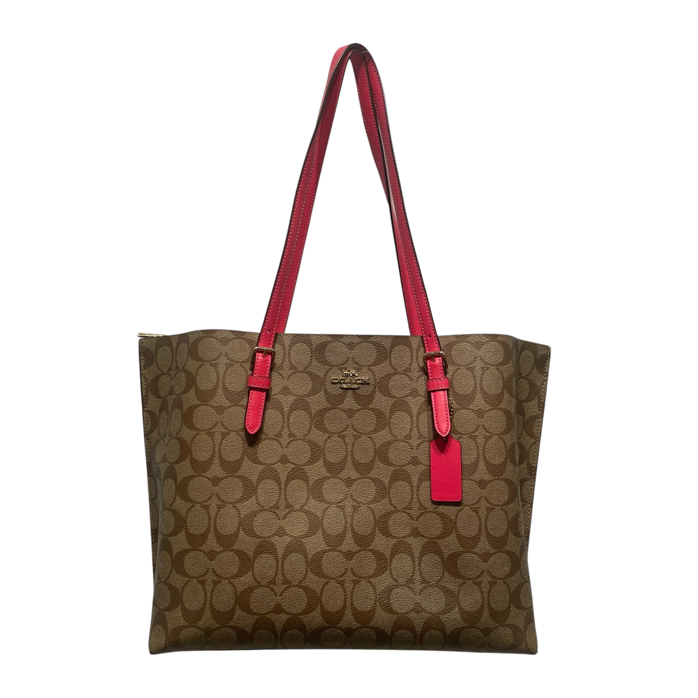 COACH/Tote Bag/Monogram/Leather/BRW/Coach Mollie Tote