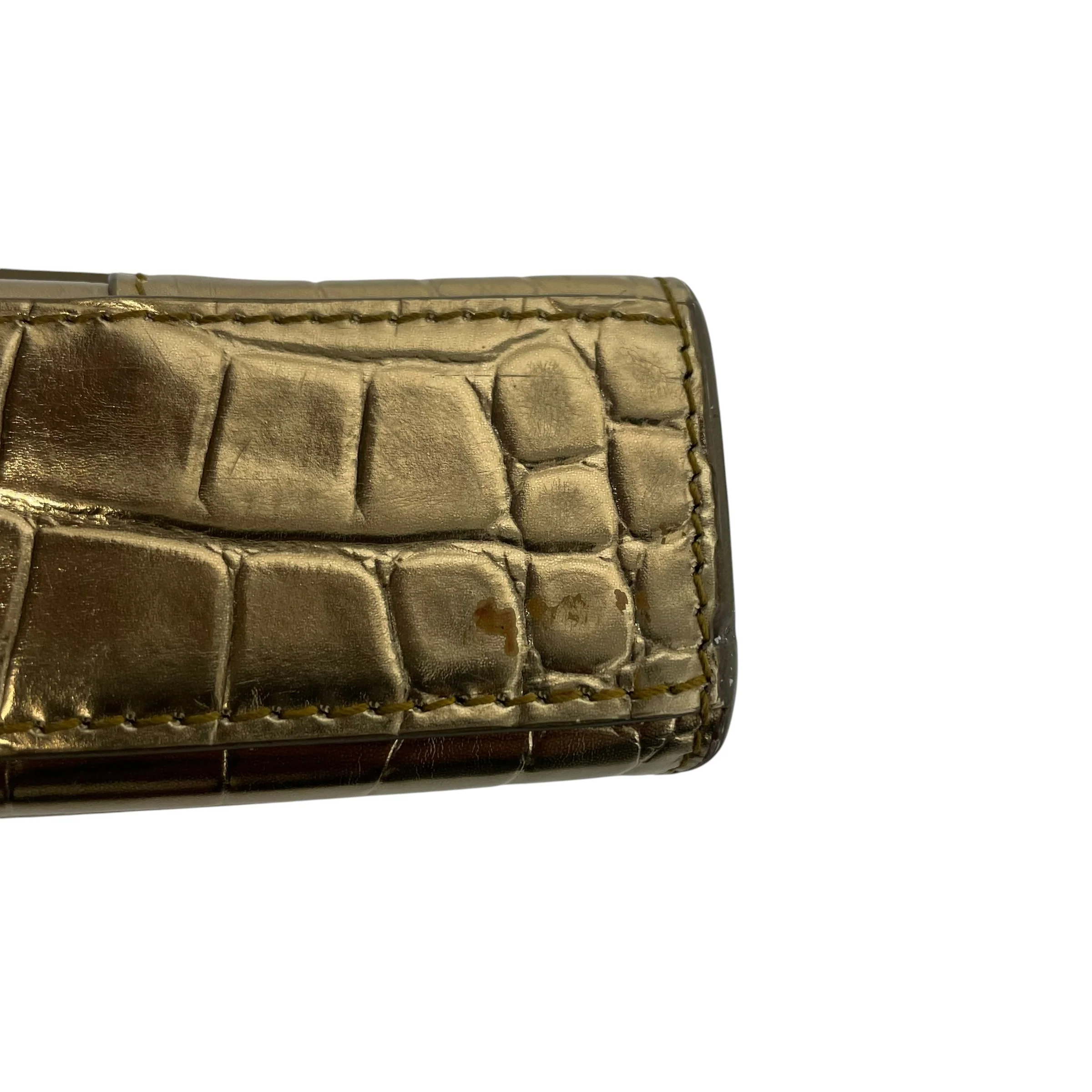BALENCIAGA/Cross Body Bag/Leather/GLD/hourglass croc