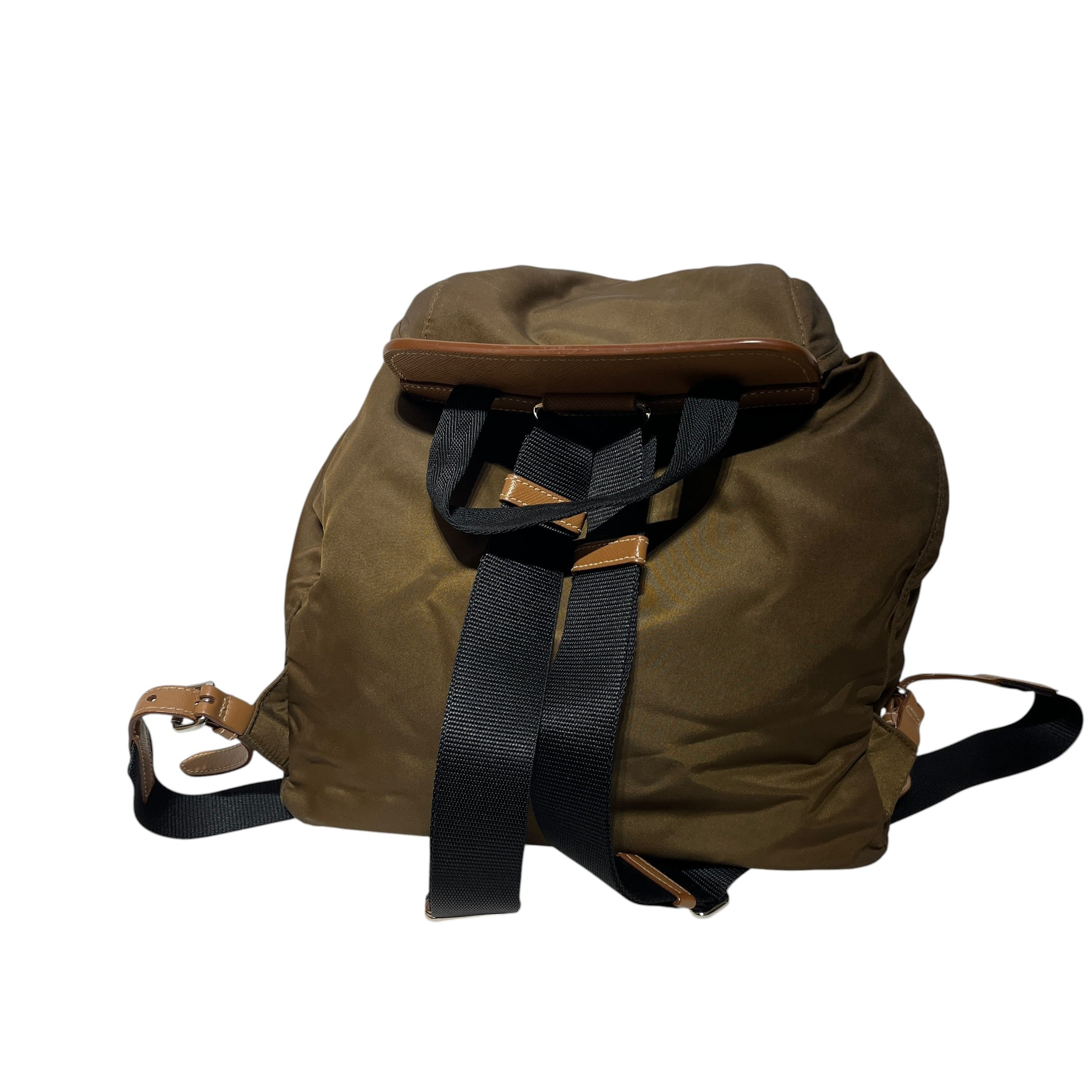 PRADA/Backpack/Nylon/BRW/TESSUTO BUCKLE POCKET