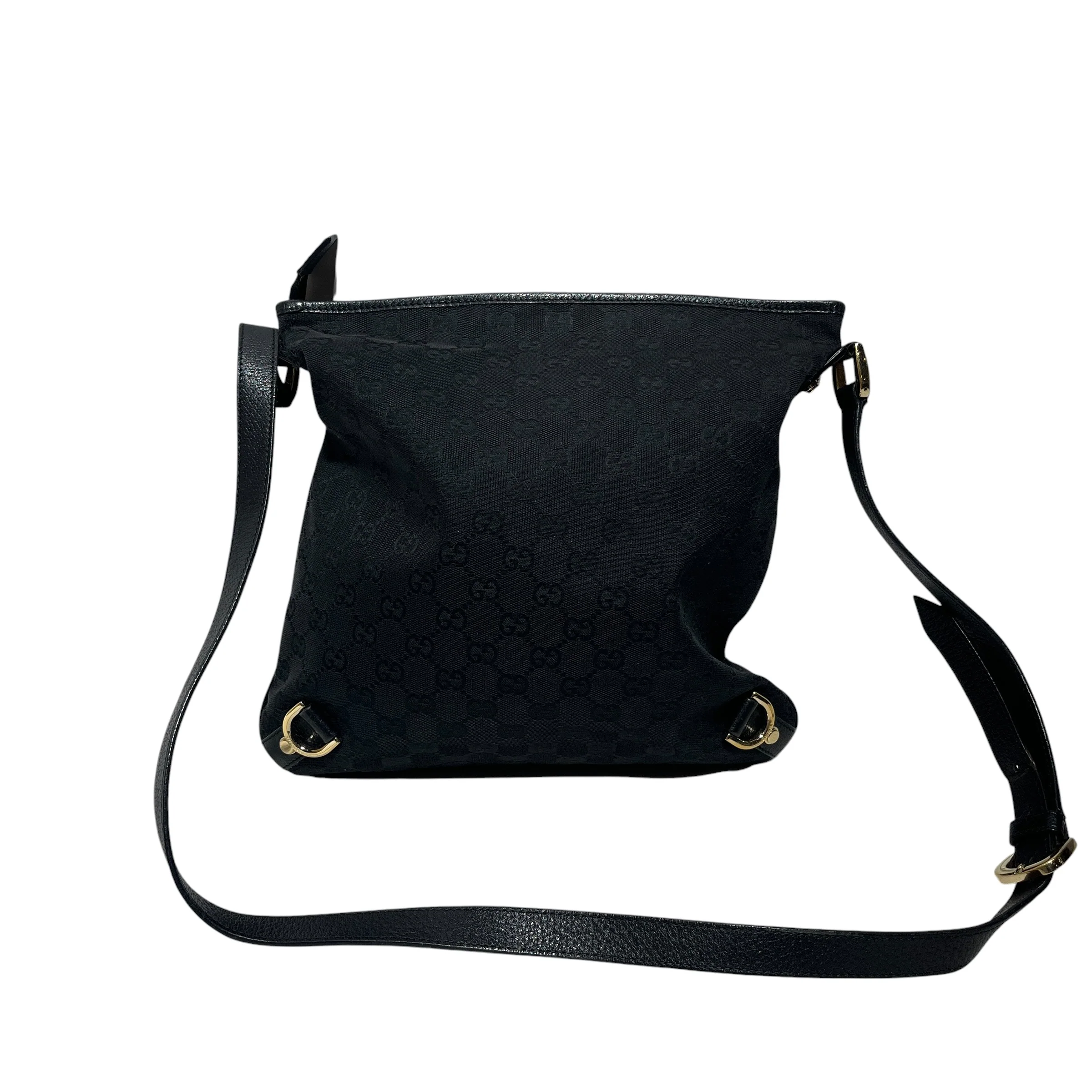 GUCCI/Hand Bag/Monogram/Cotton/BLK/Canvas Abbey D Ring Shoulder