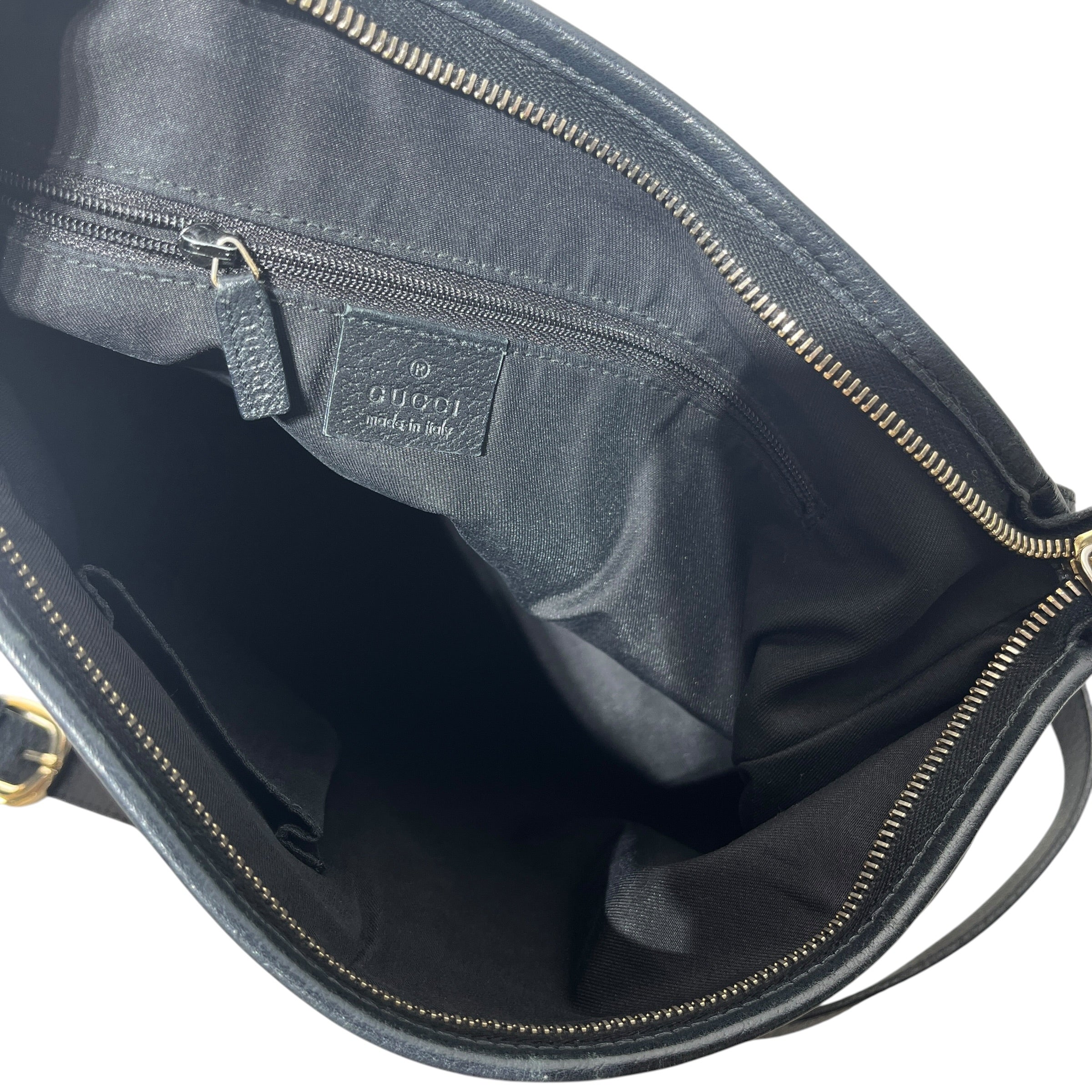 GUCCI/Hand Bag/Monogram/Cotton/BLK/Canvas Abbey D Ring Shoulder