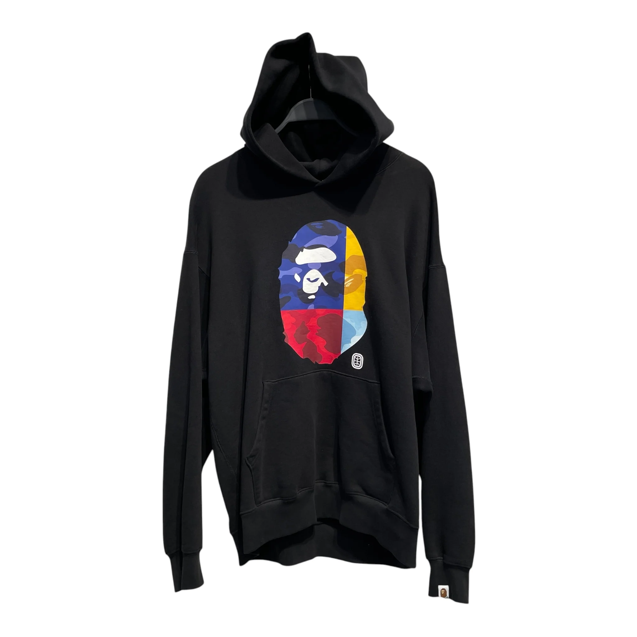 A BATHING APE/Hoodie/XL/Cotton/BLK/ape blu/red