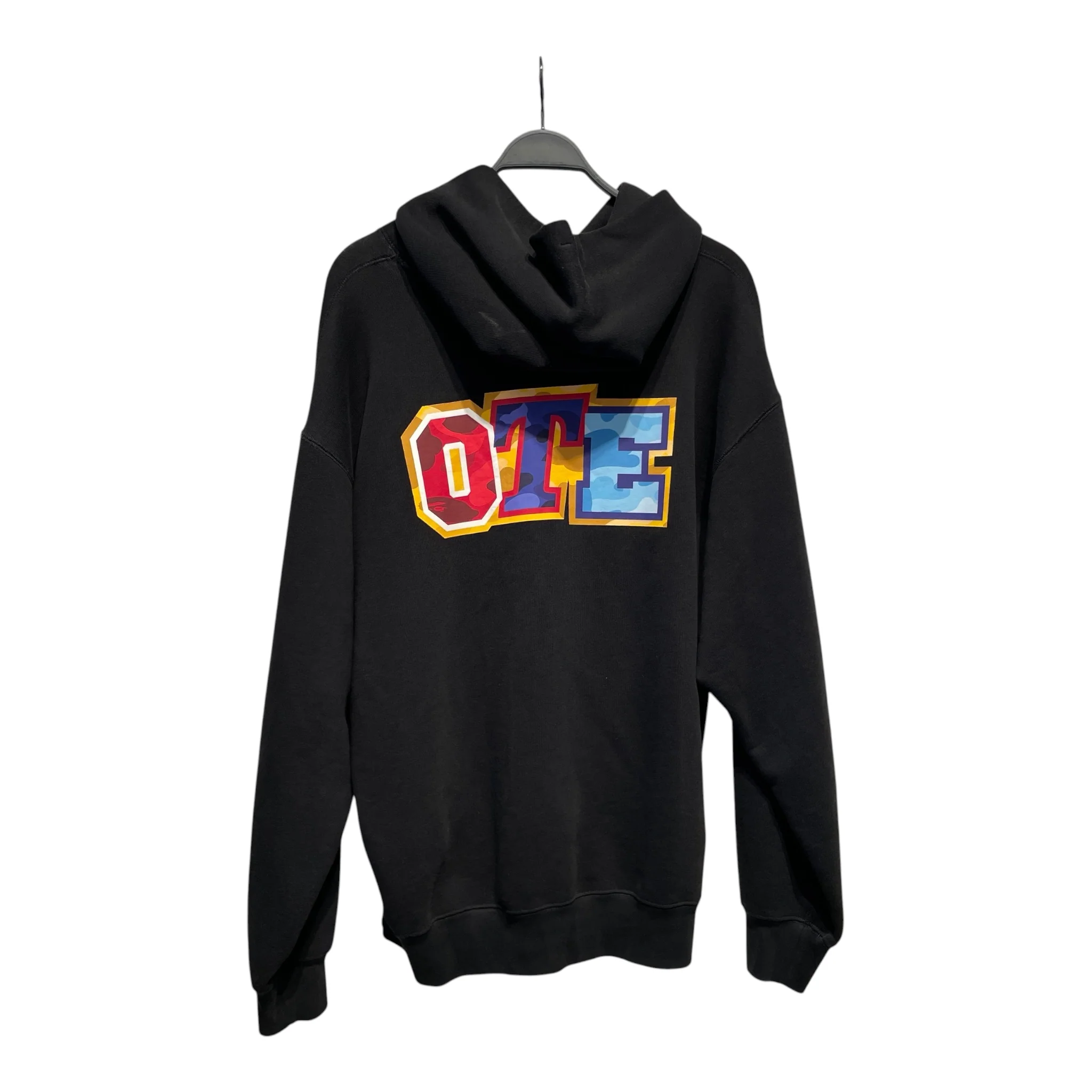 A BATHING APE/Hoodie/XL/Cotton/BLK/ape blu/red