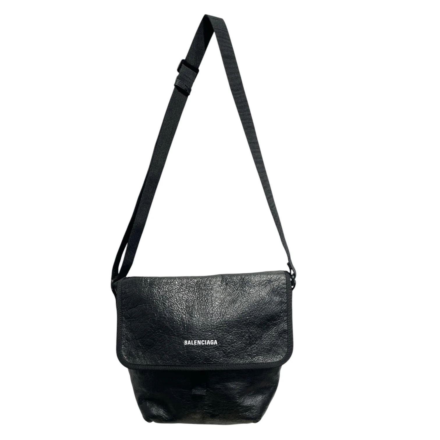 BALENCIAGA/Cross Body Bag/Leather/BLK/Explorer Messenger Bag