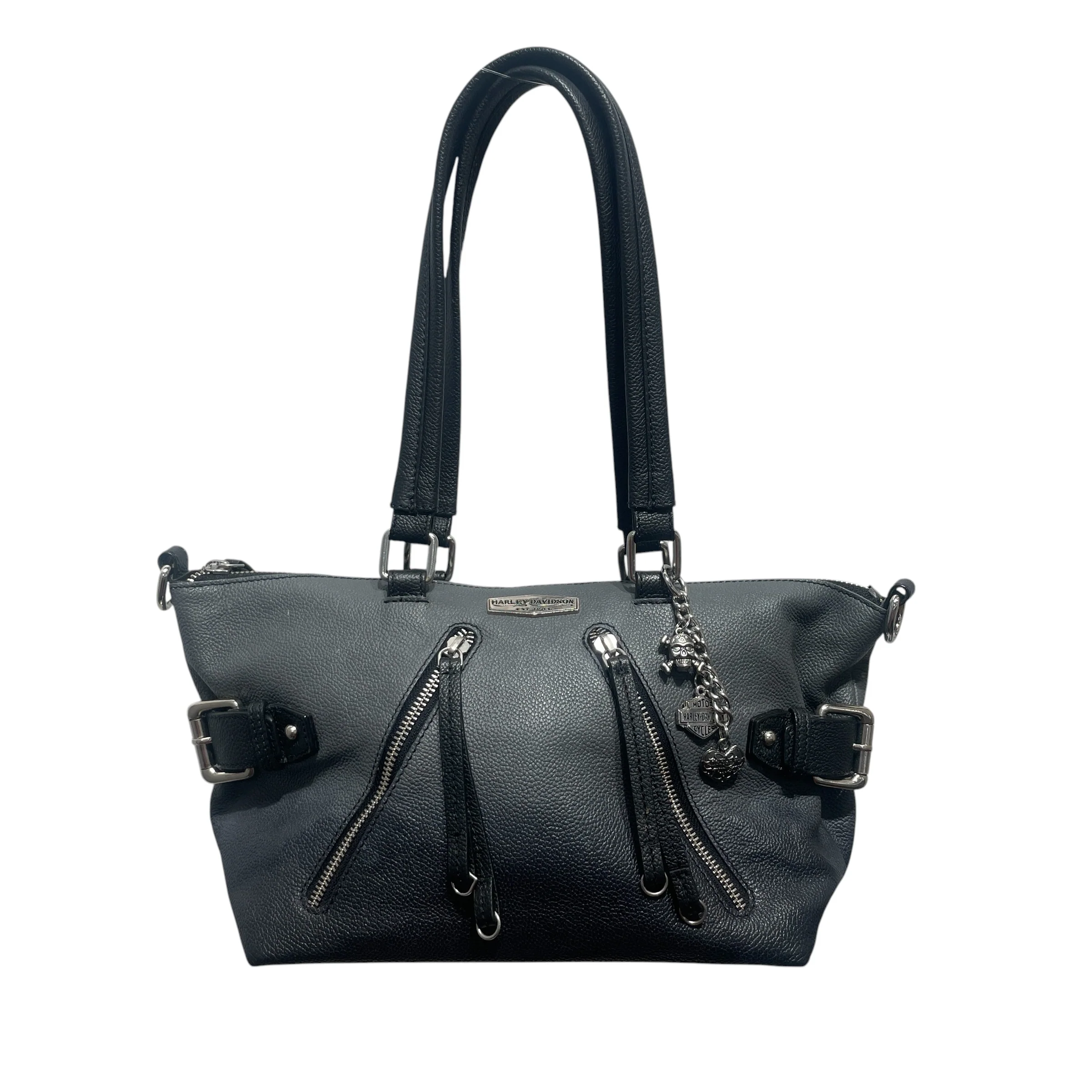 HARLEY DAVIDSON/Hand Bag/Leather/GRY/