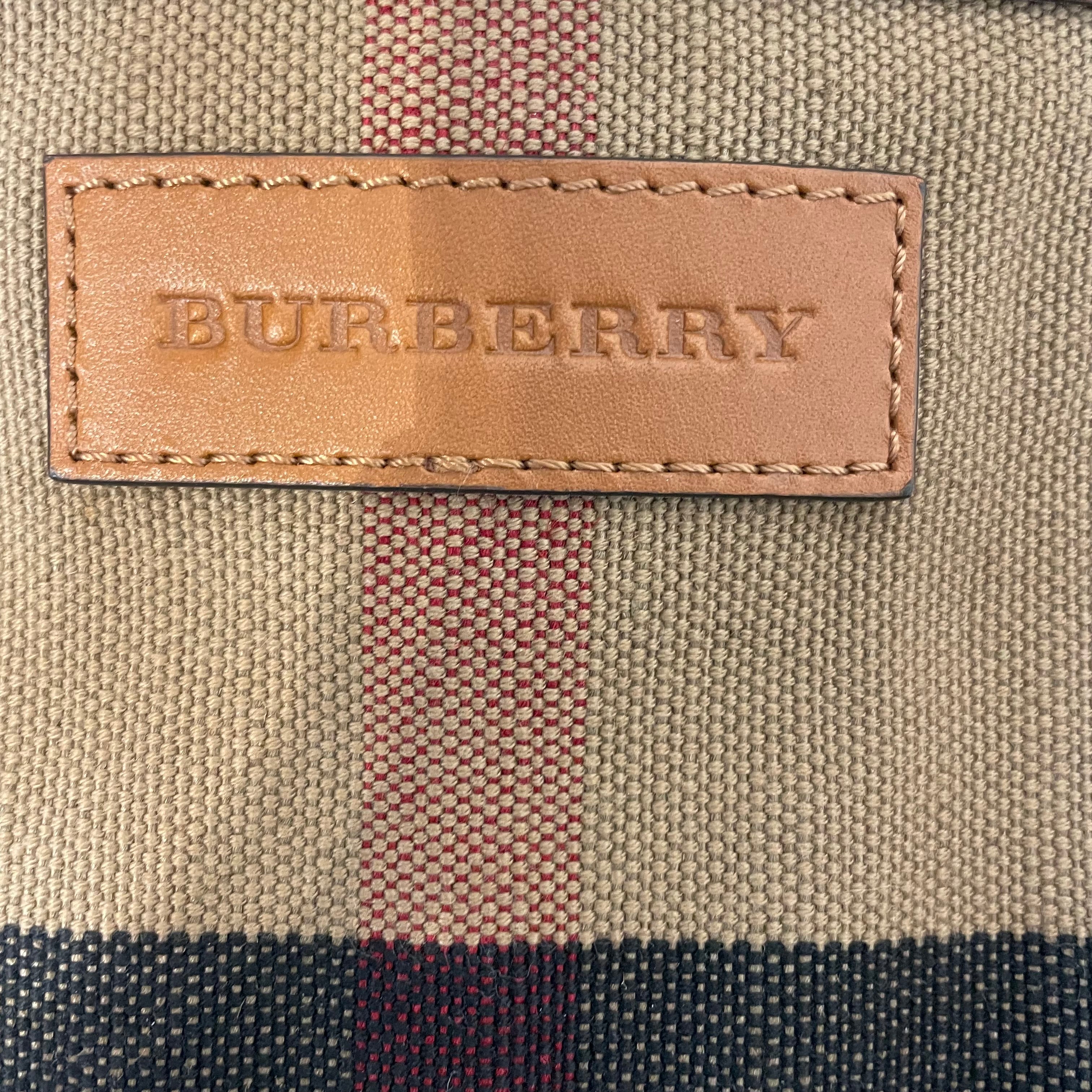 BURBERRY/Cross Body Bag/Plaid/Cotton/BRW/MINI ASHBY CHECK BUCKET BAG