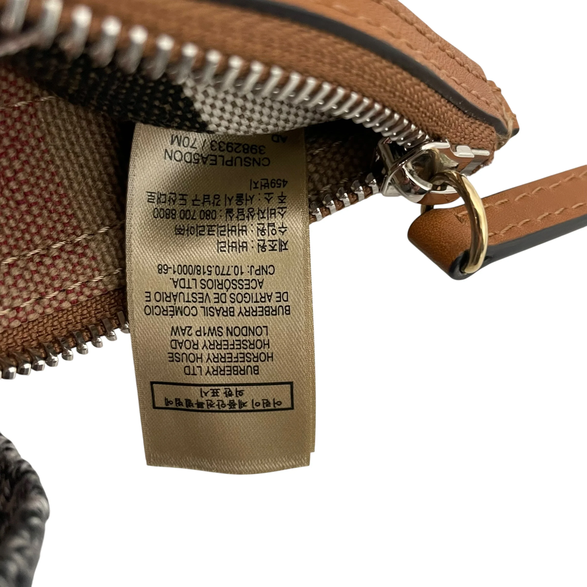 BURBERRY/Cross Body Bag/Plaid/Cotton/BRW/MINI ASHBY CHECK BUCKET BAG