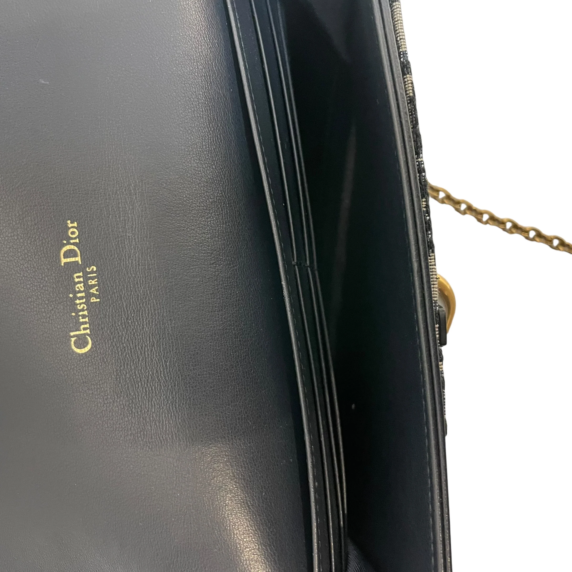 Christian Dior/Pouch/Monogram/Cotton/BLU/oblique jacquard wallet