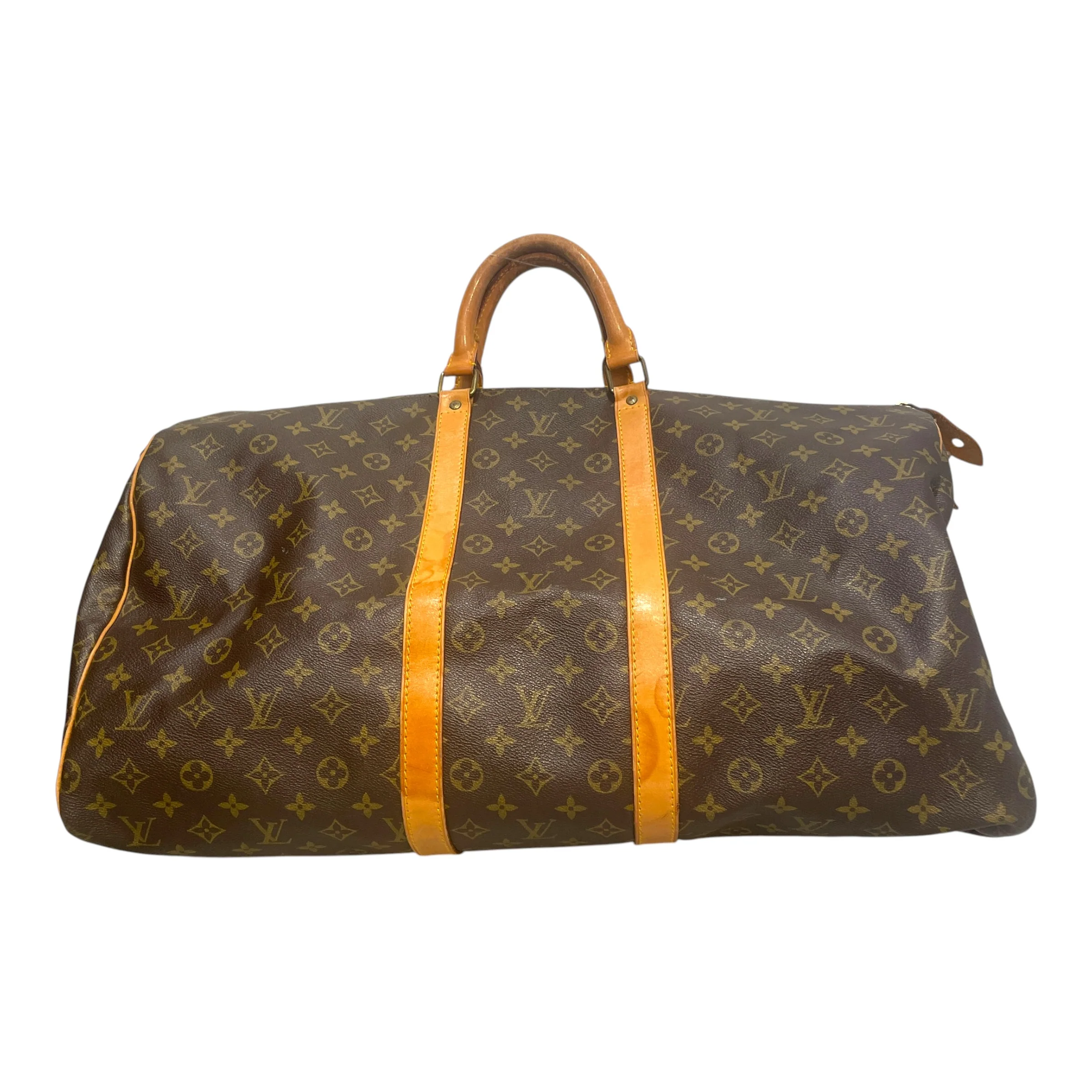 LOUIS VUITTON/Luggage/Monogram/Leather/BRW/Keepall Bandouliere